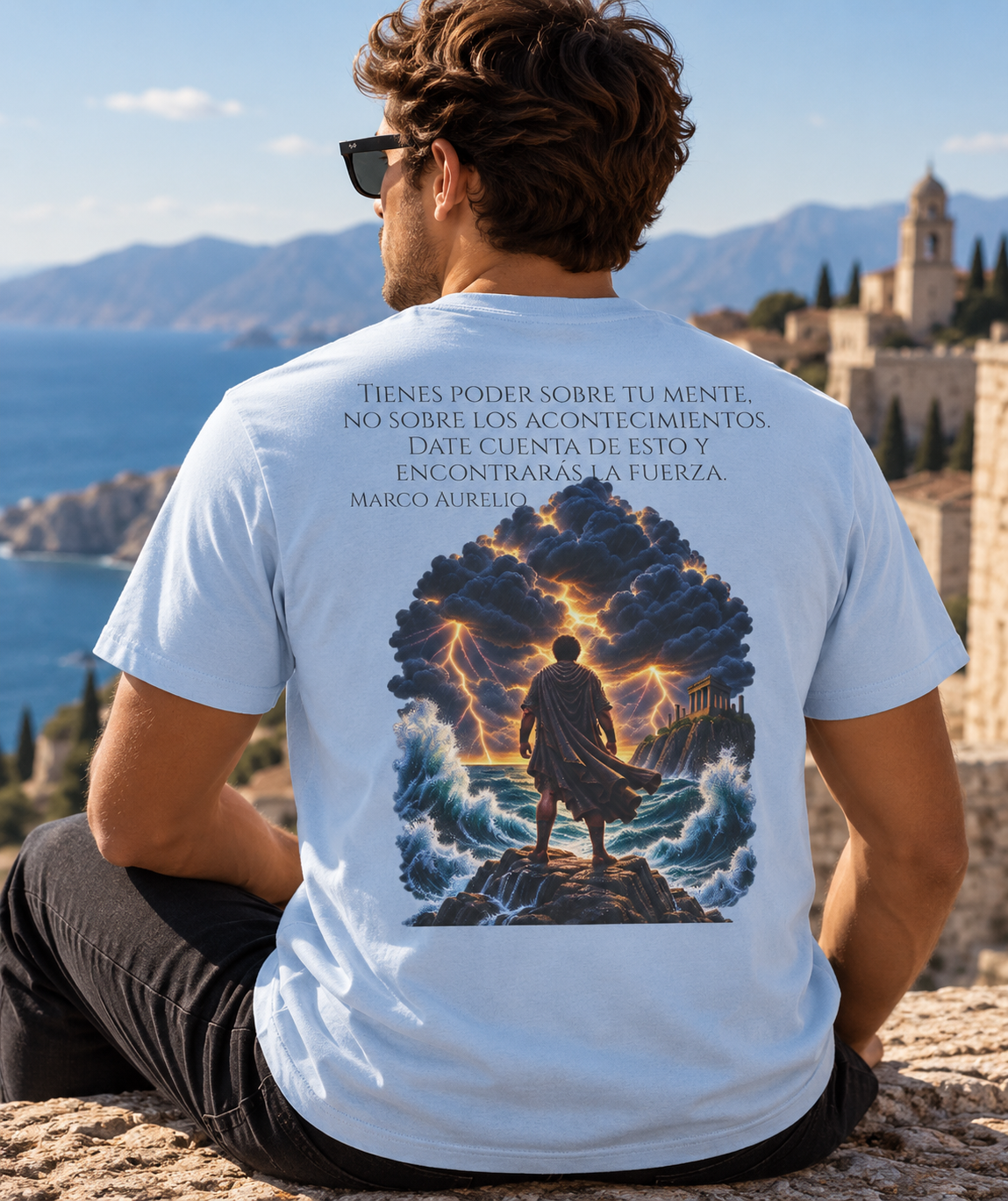 Camiseta Poder Sobre Tu Mente - vista de espaldas