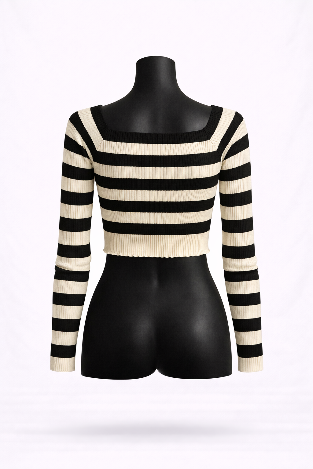 Top Perla de Rayas con Escote Cuadrado | Detallia