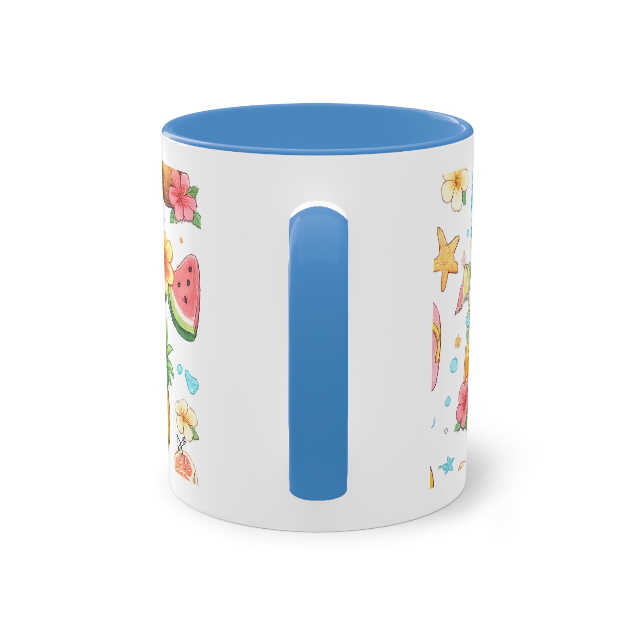 Taza Bicolor "Hello Summer" | Diseño Tropical Veraniego | Detallia