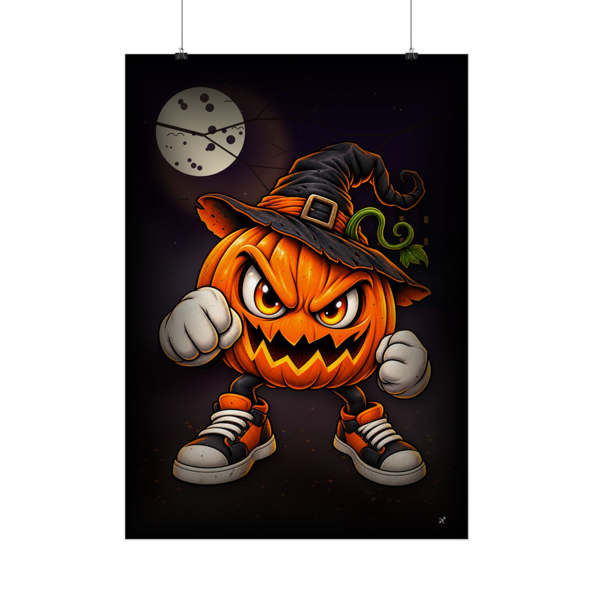 Póster Calabaza Boxeadora de Halloween | Detallia