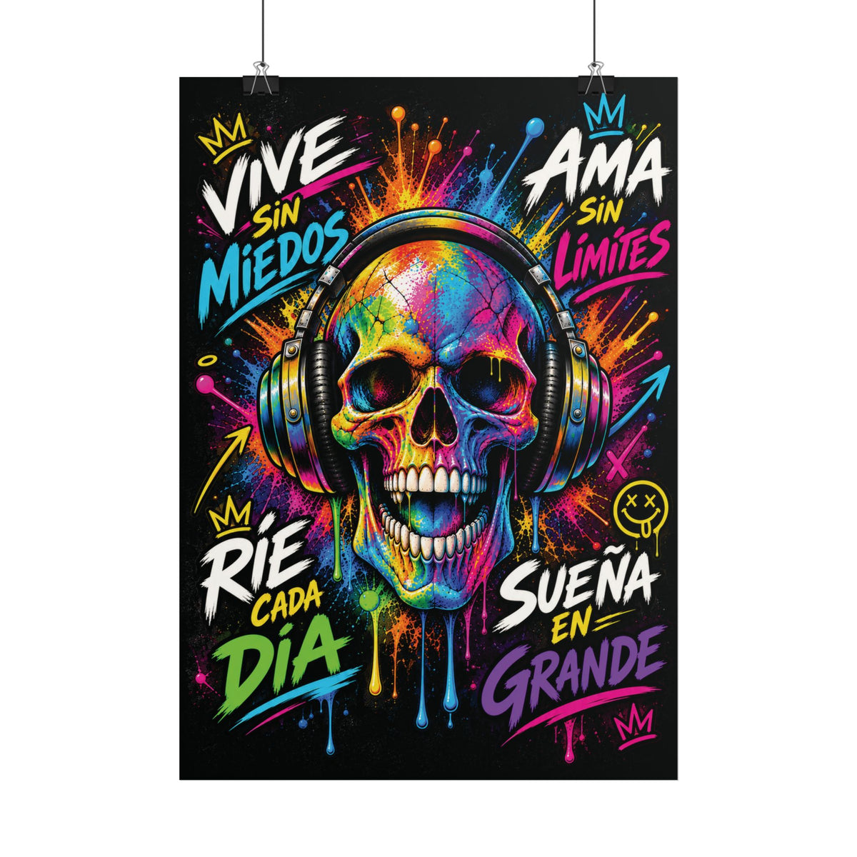 Póster Calavera Vive Sin Miedos | Detallia