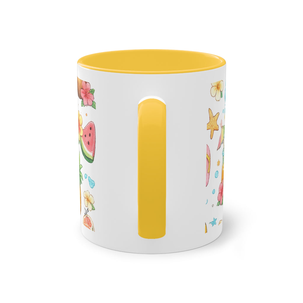Taza Bicolor "Hello Summer" | Diseño Tropical Veraniego | Detallia
