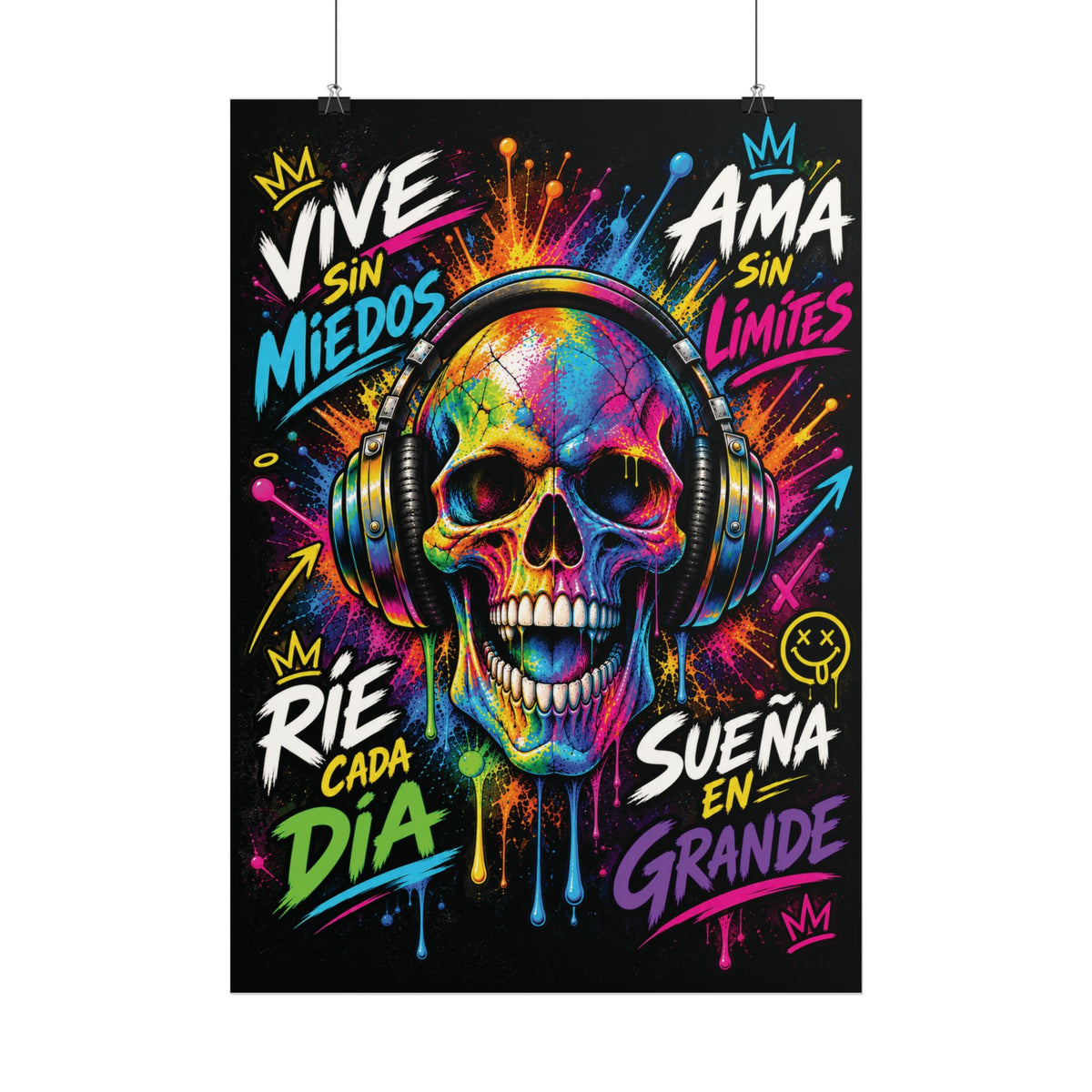 Póster Calavera Vive Sin Miedos | Detallia