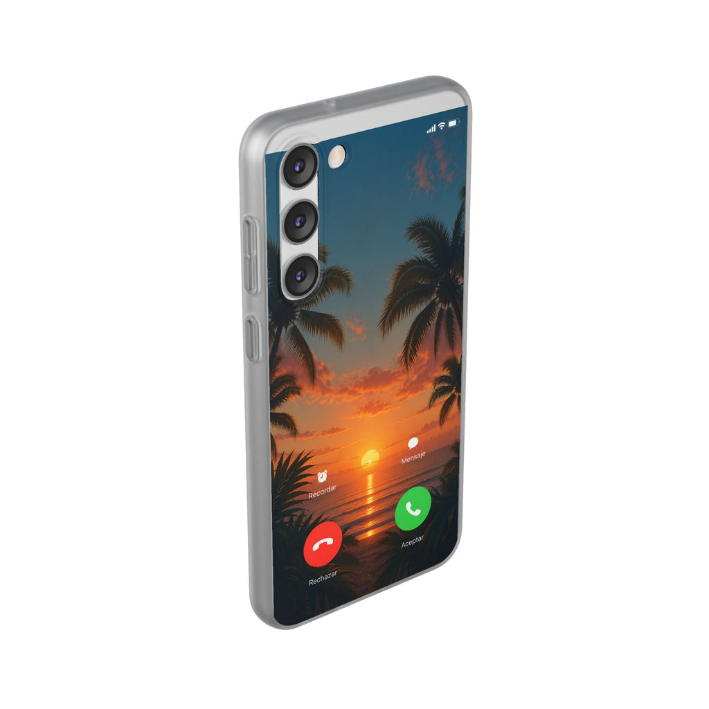 Funda Móvil Llamada Atardecer Tropical | Detallia