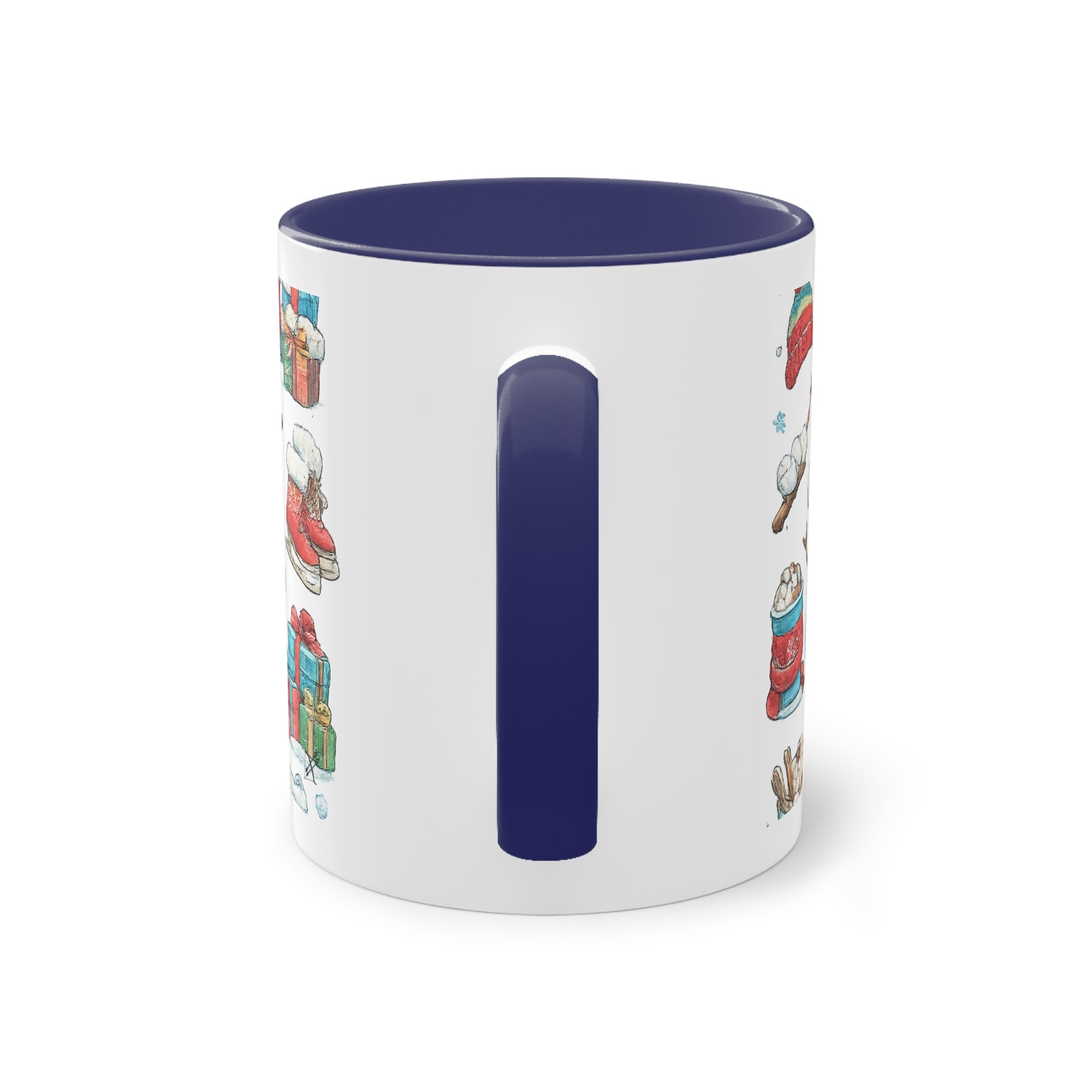 Taza Bicolor "Hello Winter" | Diseño Invernal Acuarela | Detallia