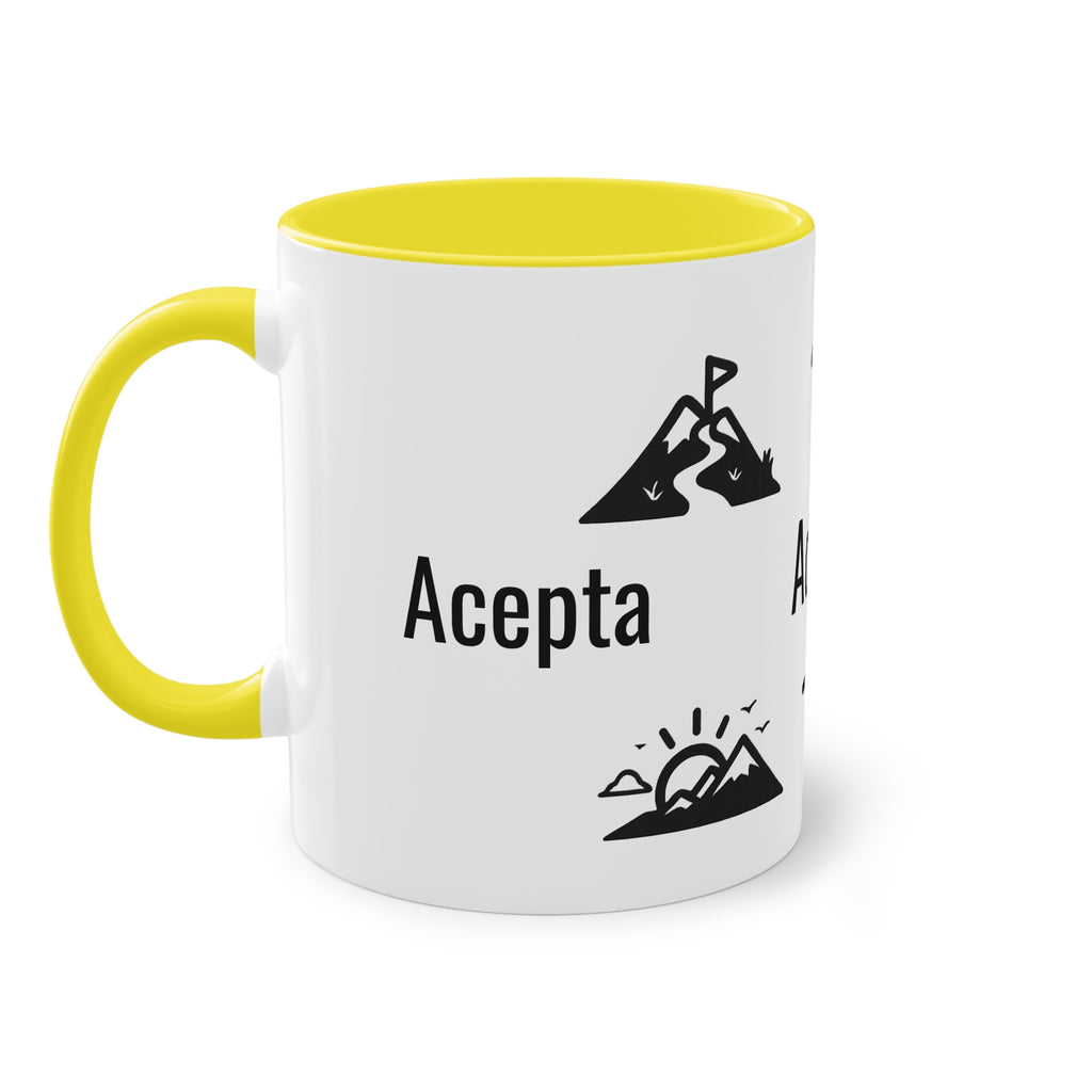Taza "Acepta, Actúa, Avanza" | Detallia