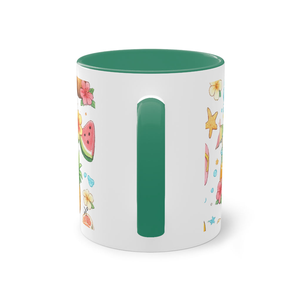 Taza Bicolor "Hello Summer" | Diseño Tropical Veraniego | Detallia