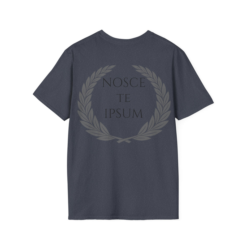 Camiseta Estoica "Nosce Te Ipsum" | Diseño Clásico con Corona de Laurel | Detallia