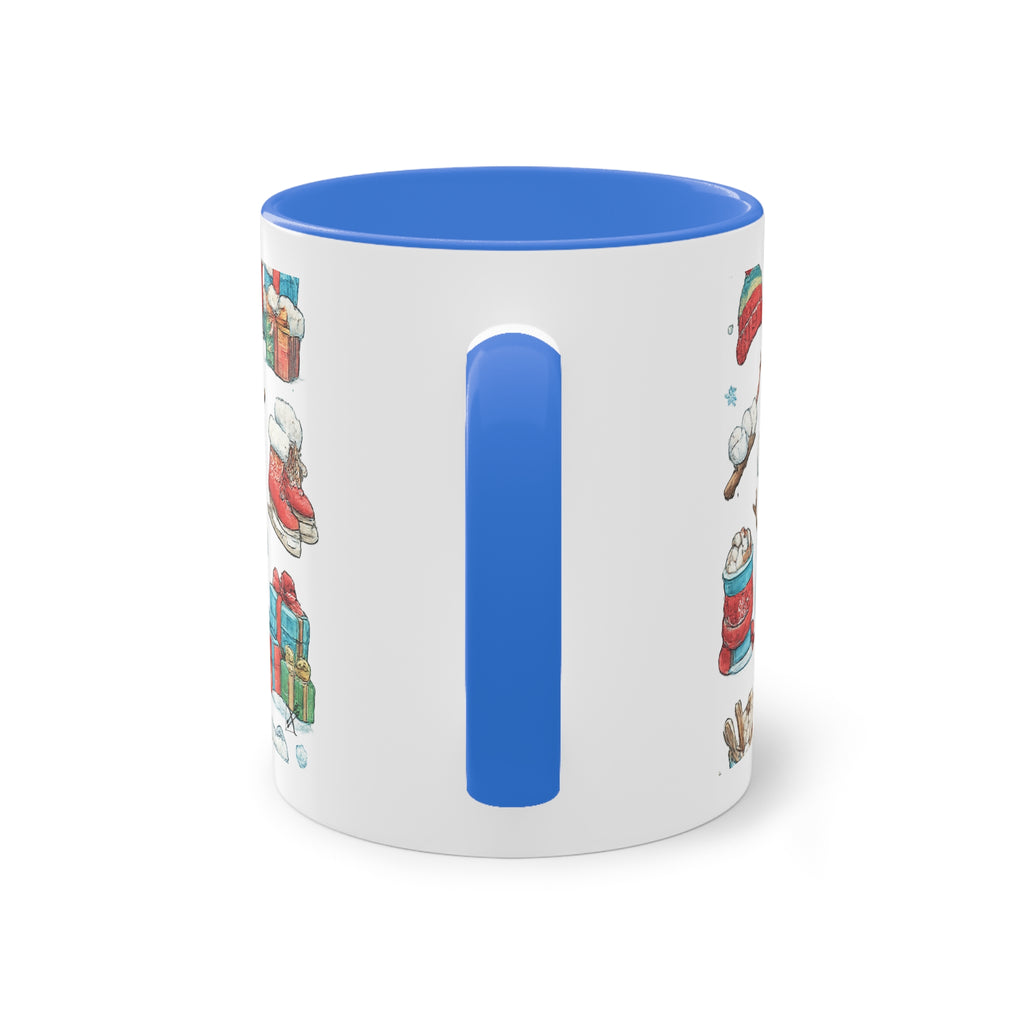 Taza Bicolor "Hello Winter" | Diseño Invernal Acuarela | Detallia