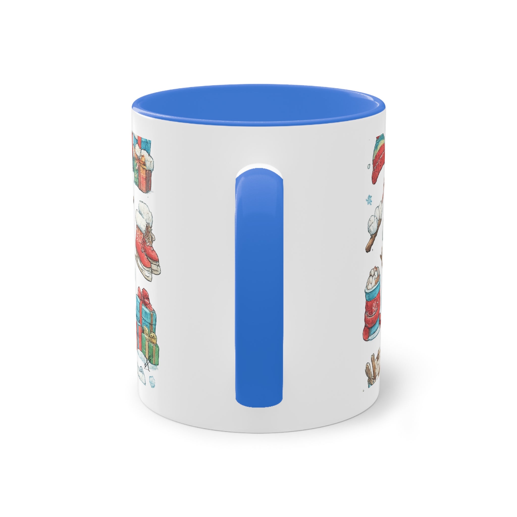Taza Bicolor "Hello Winter" | Diseño Invernal Acuarela | Detallia