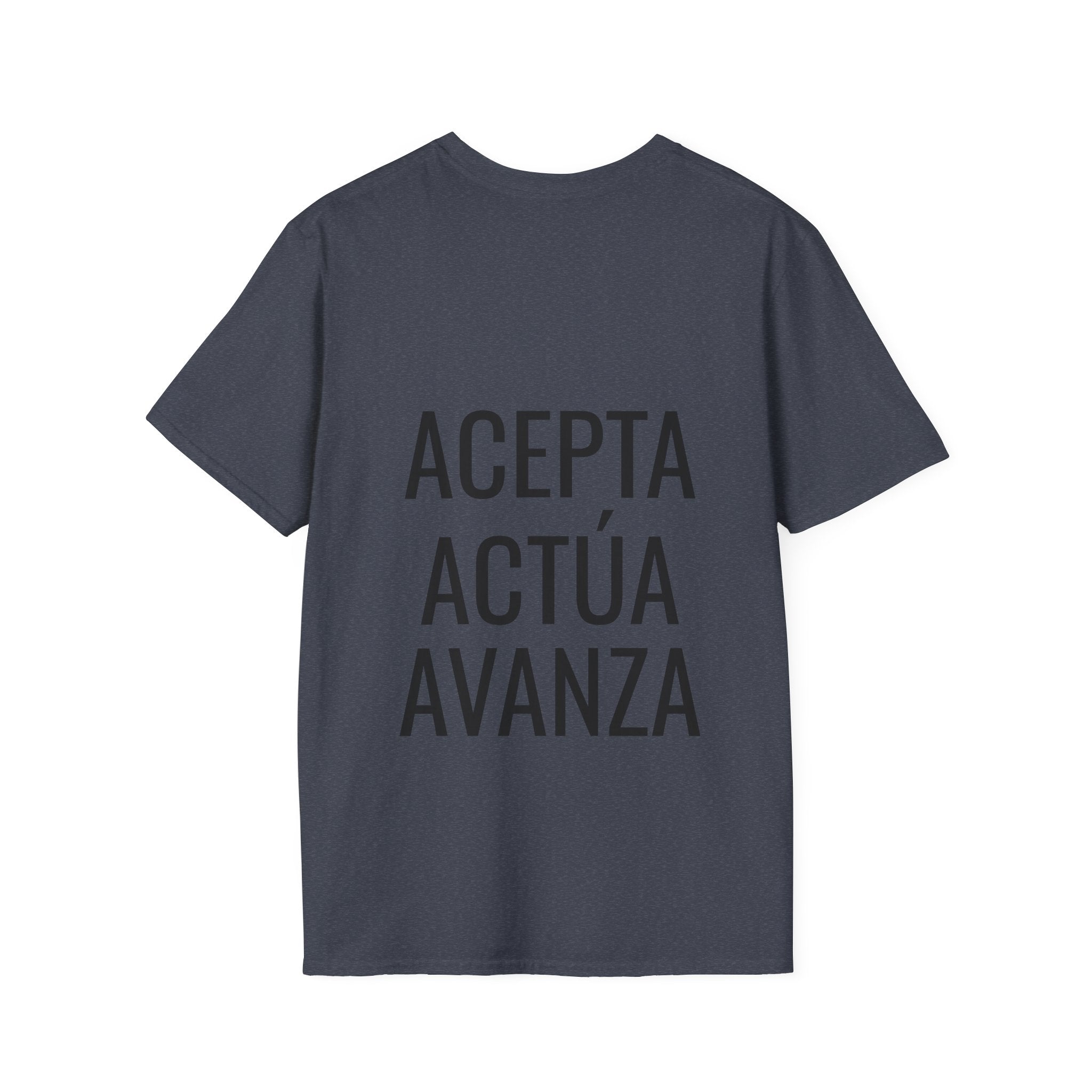 Camiseta "Acepta, Actúa, Avanza" | Detallia