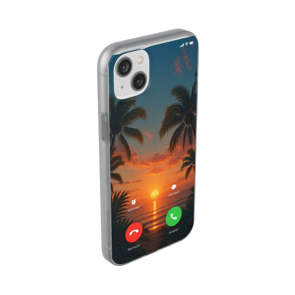 Funda Móvil Llamada Atardecer Tropical | Detallia