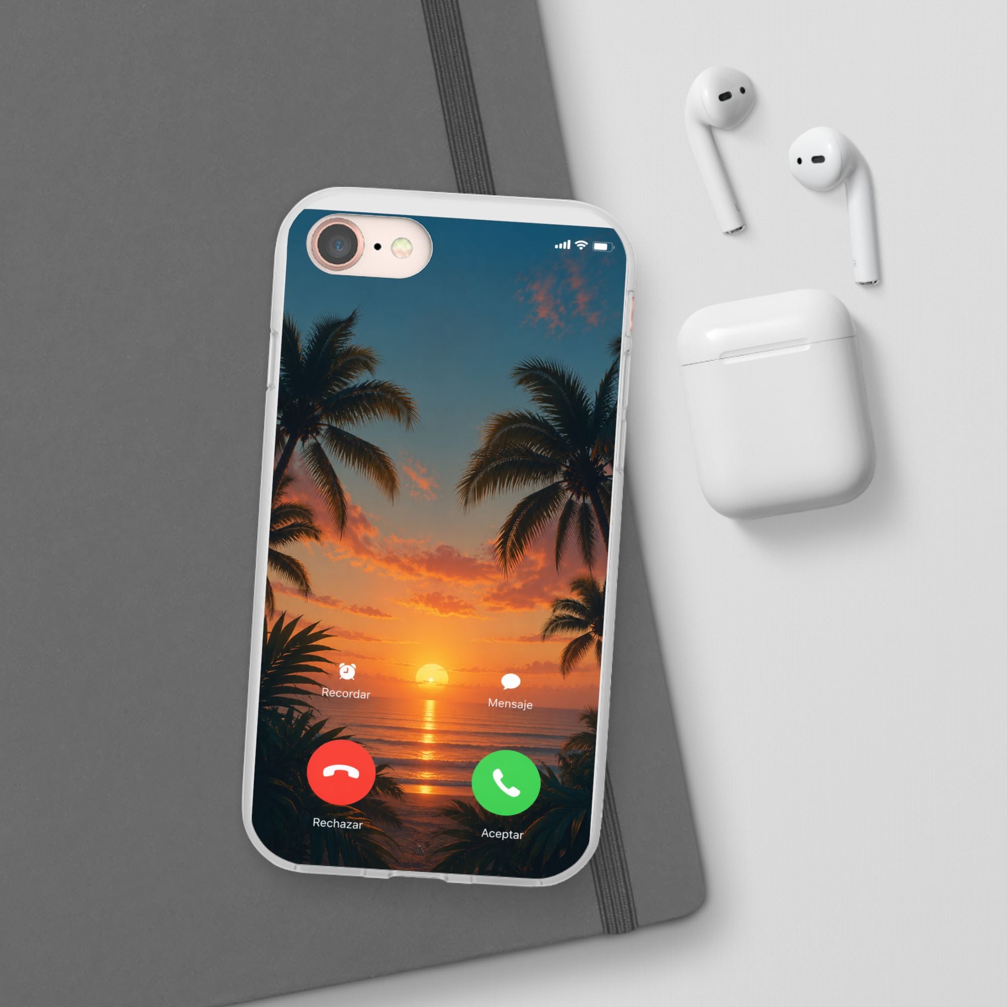 Funda Móvil Llamada Atardecer Tropical | Detallia