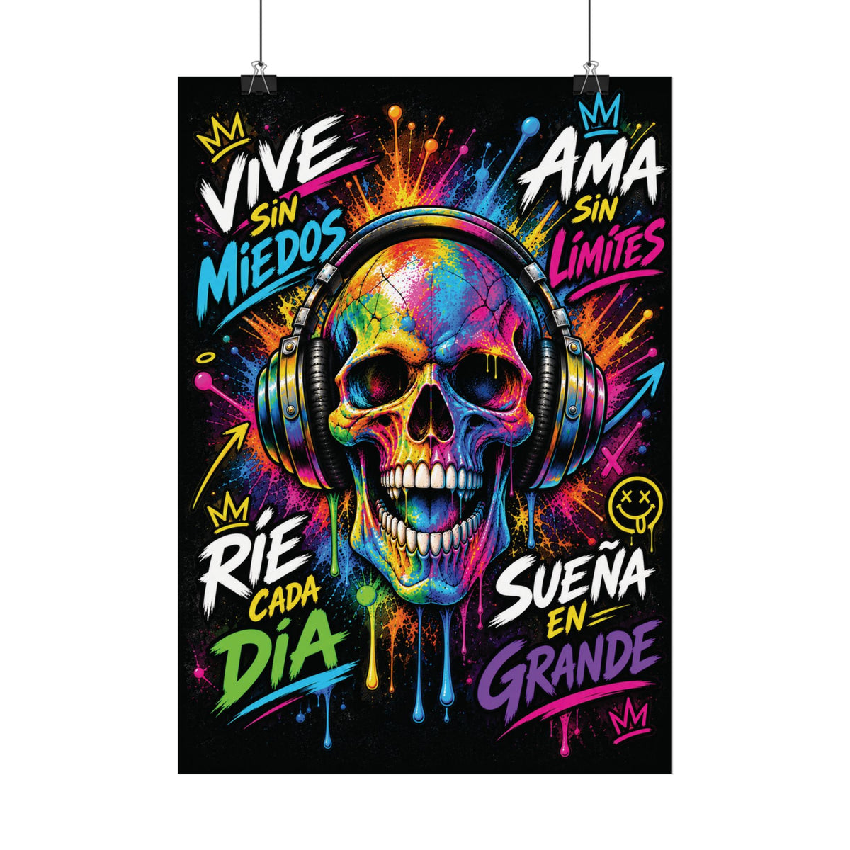 Póster Calavera Vive Sin Miedos | Detallia