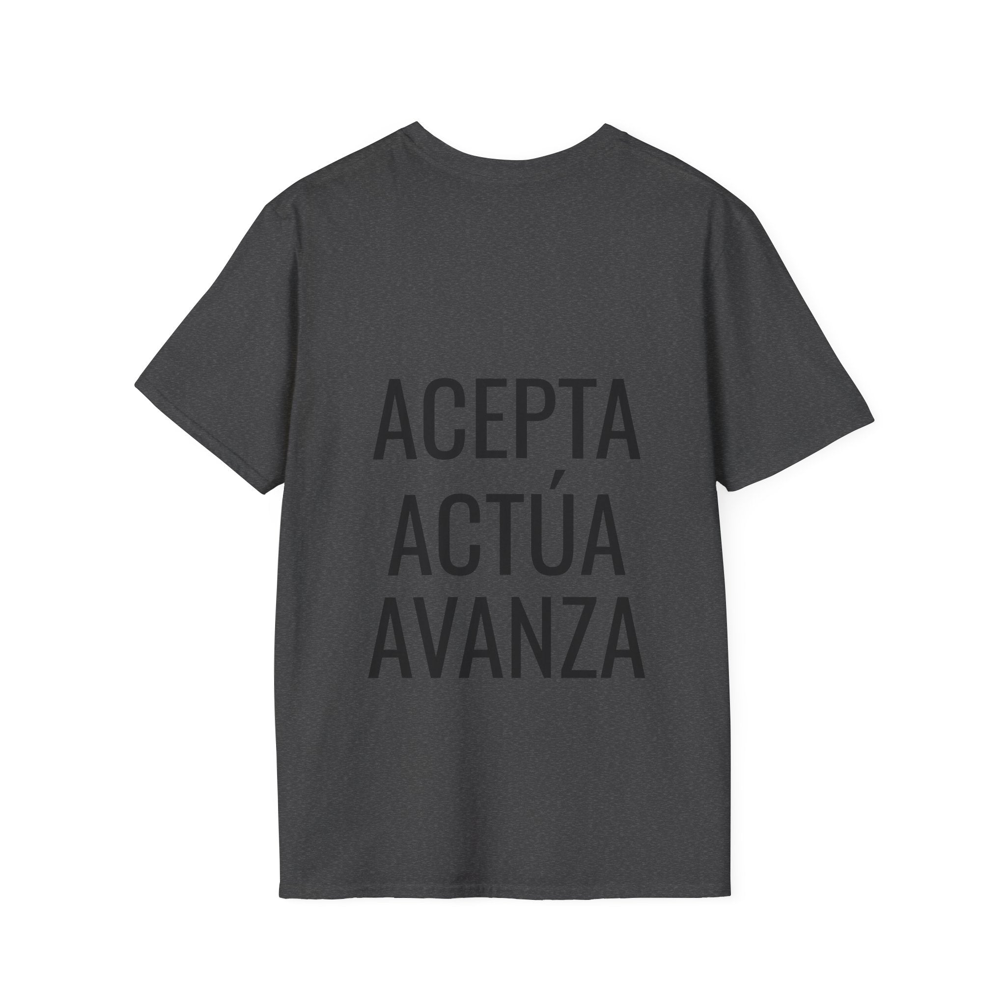 Camiseta "Acepta, Actúa, Avanza" | Detallia