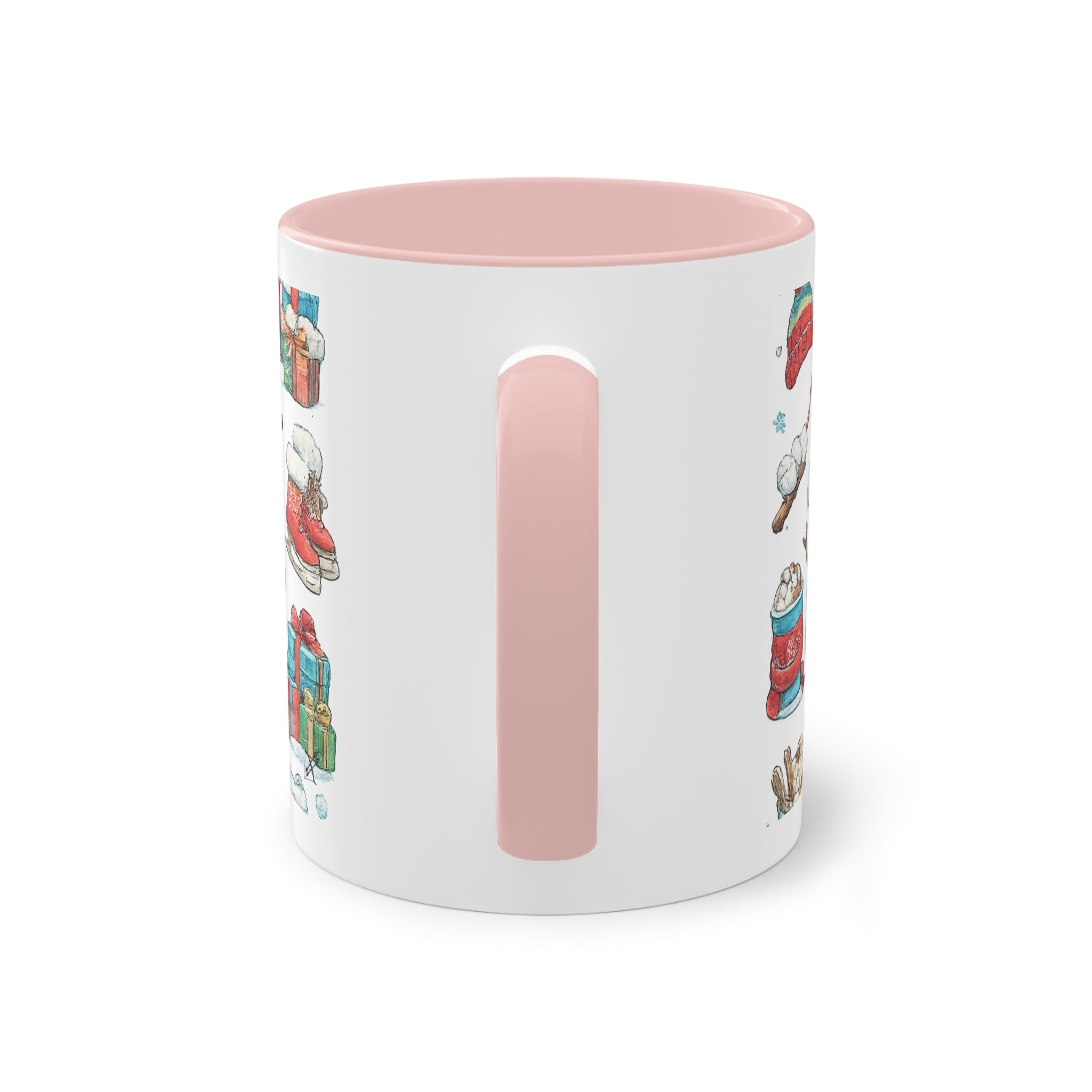 Taza Bicolor "Hello Winter" | Diseño Invernal Acuarela | Detallia