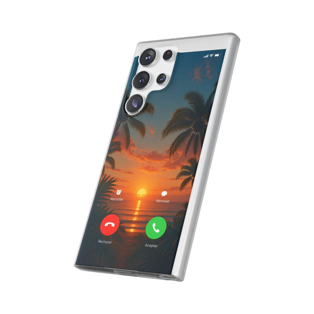 Funda Móvil Llamada Atardecer Tropical | Detallia