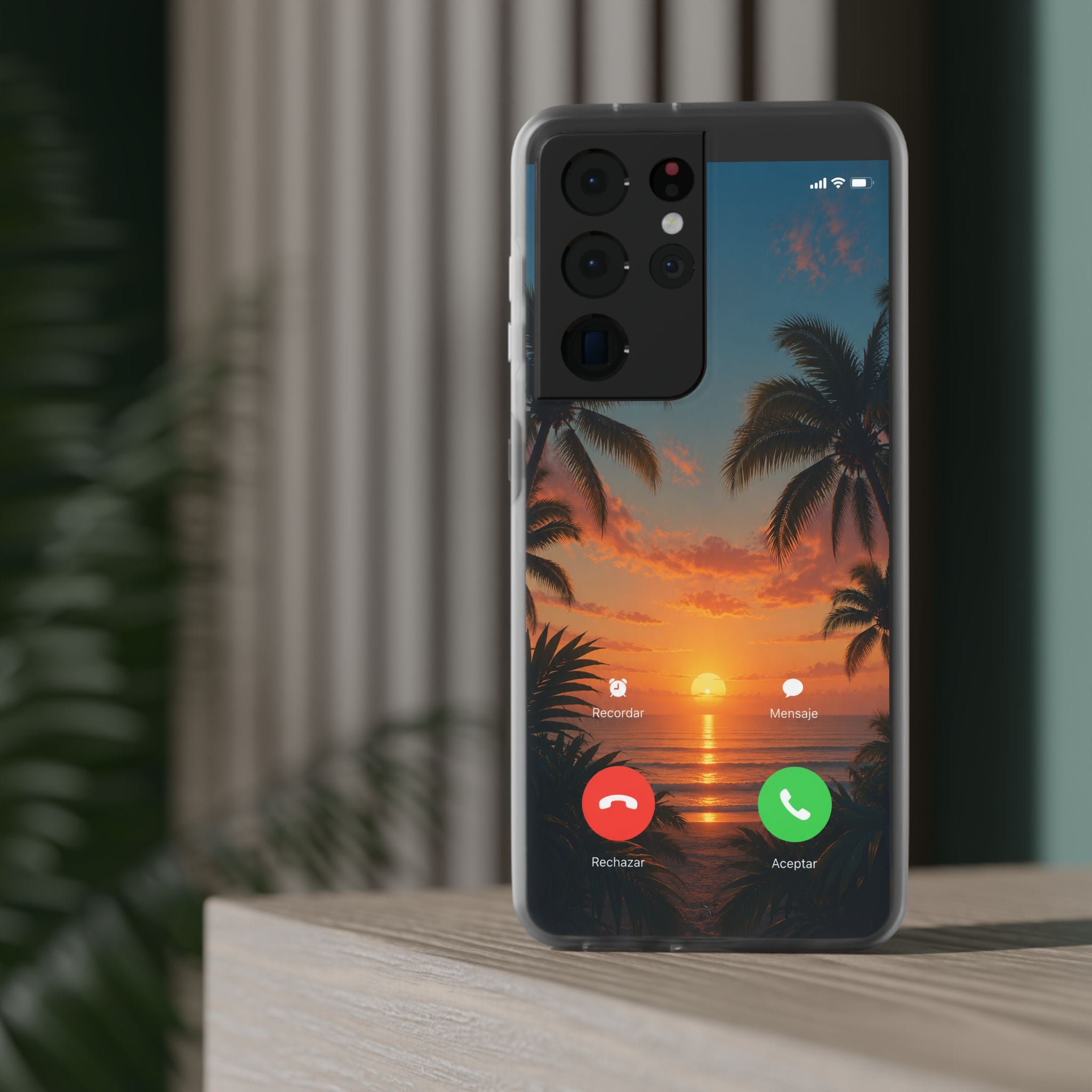 Funda Móvil Llamada Atardecer Tropical | Detallia