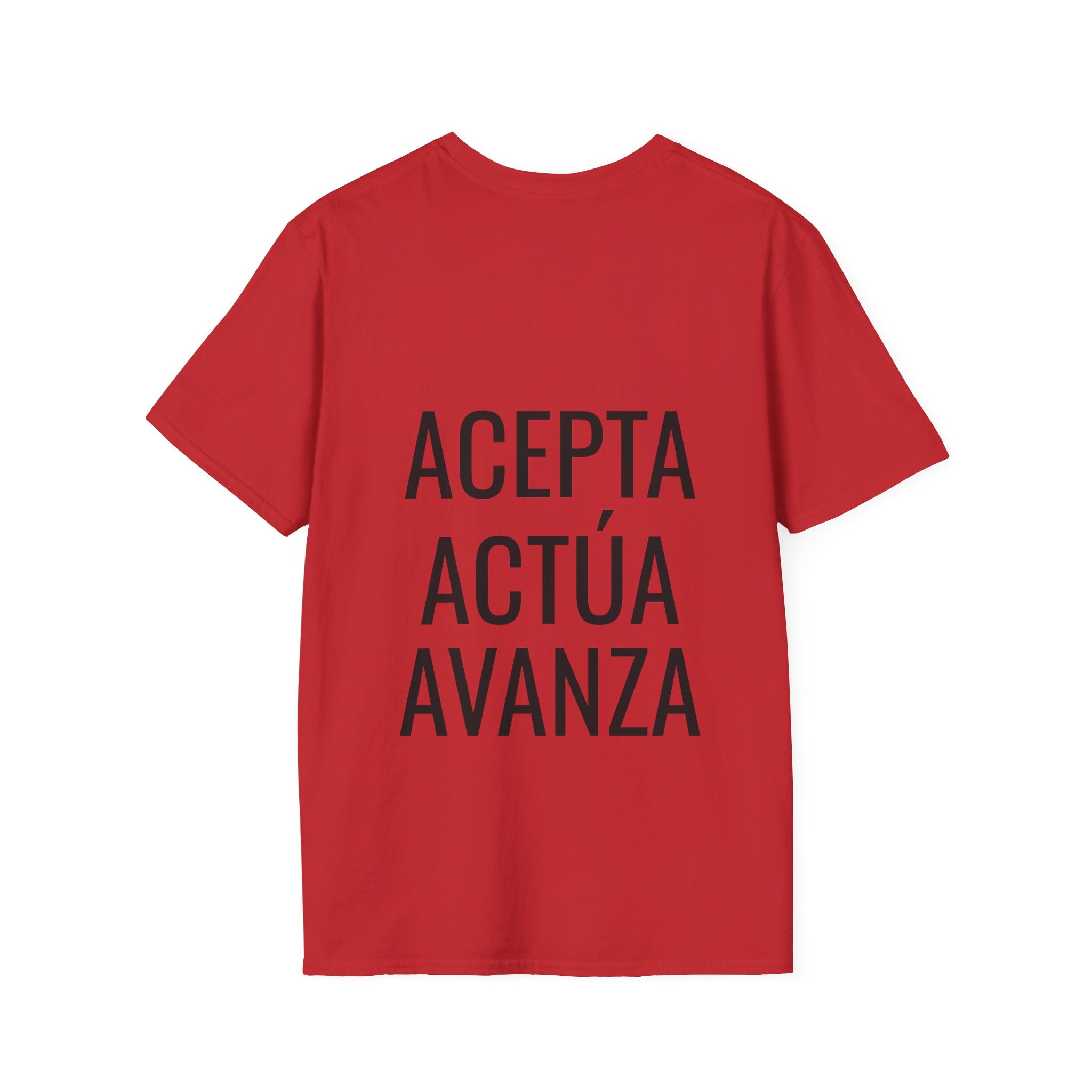 Camiseta "Acepta, Actúa, Avanza" | Detallia