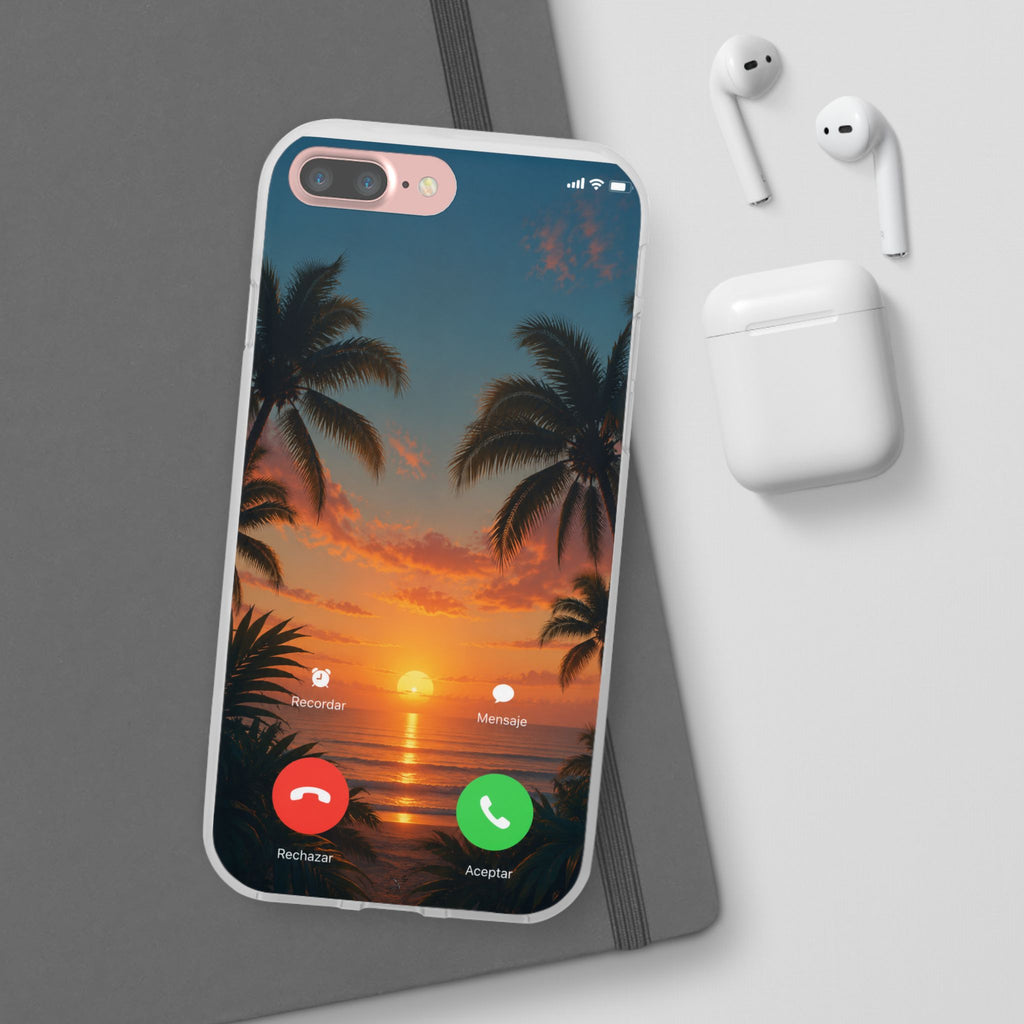 Funda Móvil Llamada Atardecer Tropical | Detallia