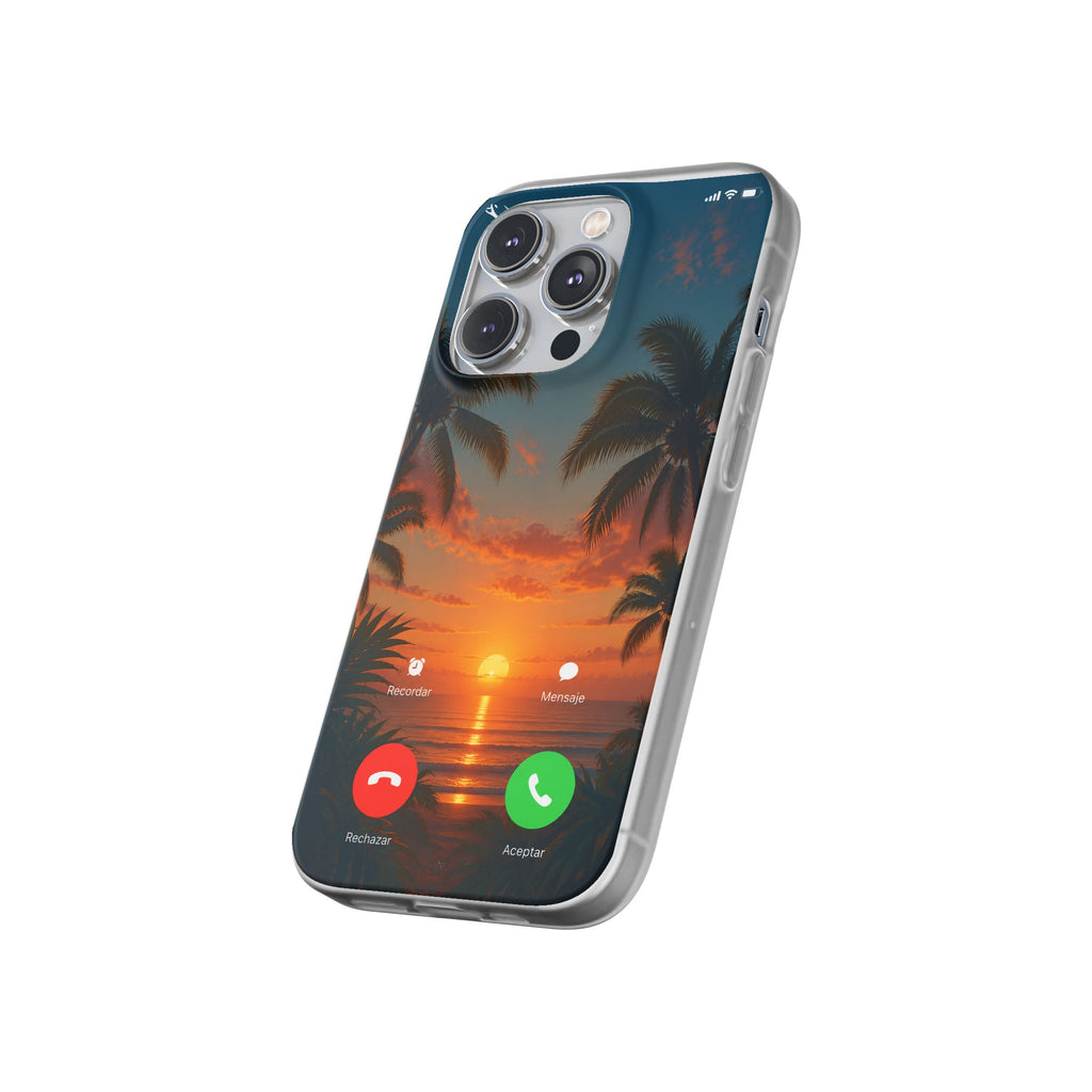 Funda Móvil Llamada Atardecer Tropical | Detallia