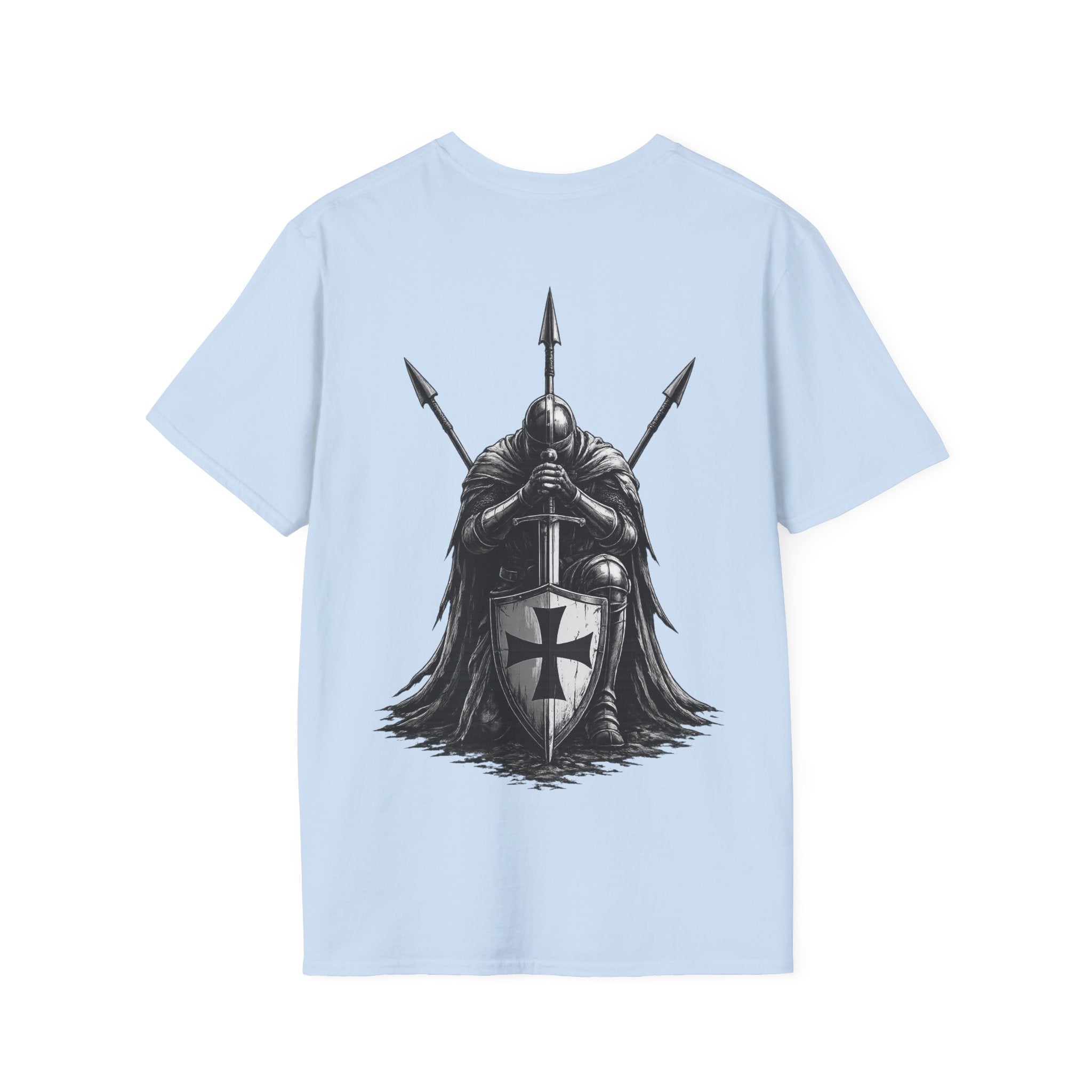 Minimal Tiny Cross T-Shirt — Simple Minimalist Embroidered Tee