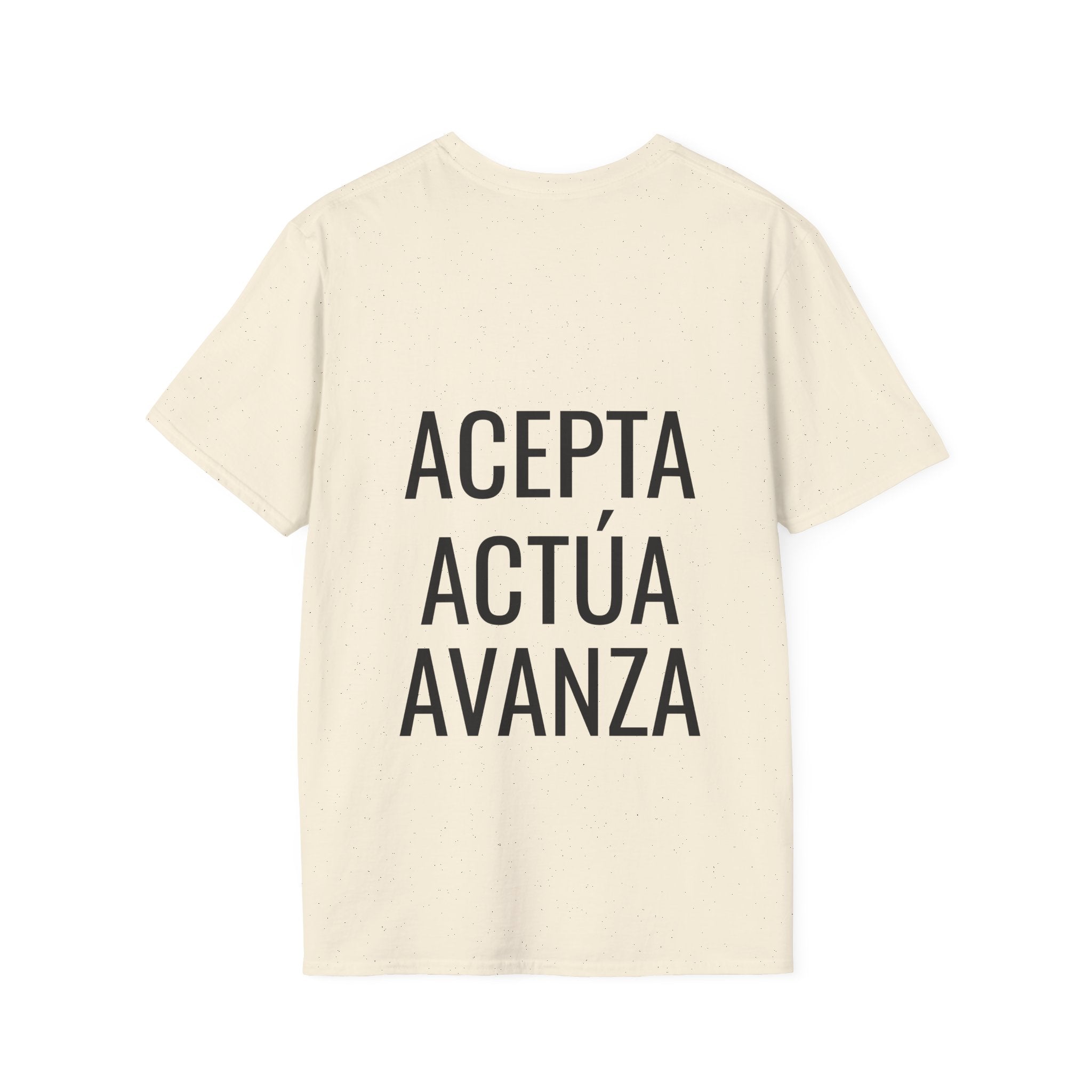 Camiseta "Acepta, Actúa, Avanza" | Detallia