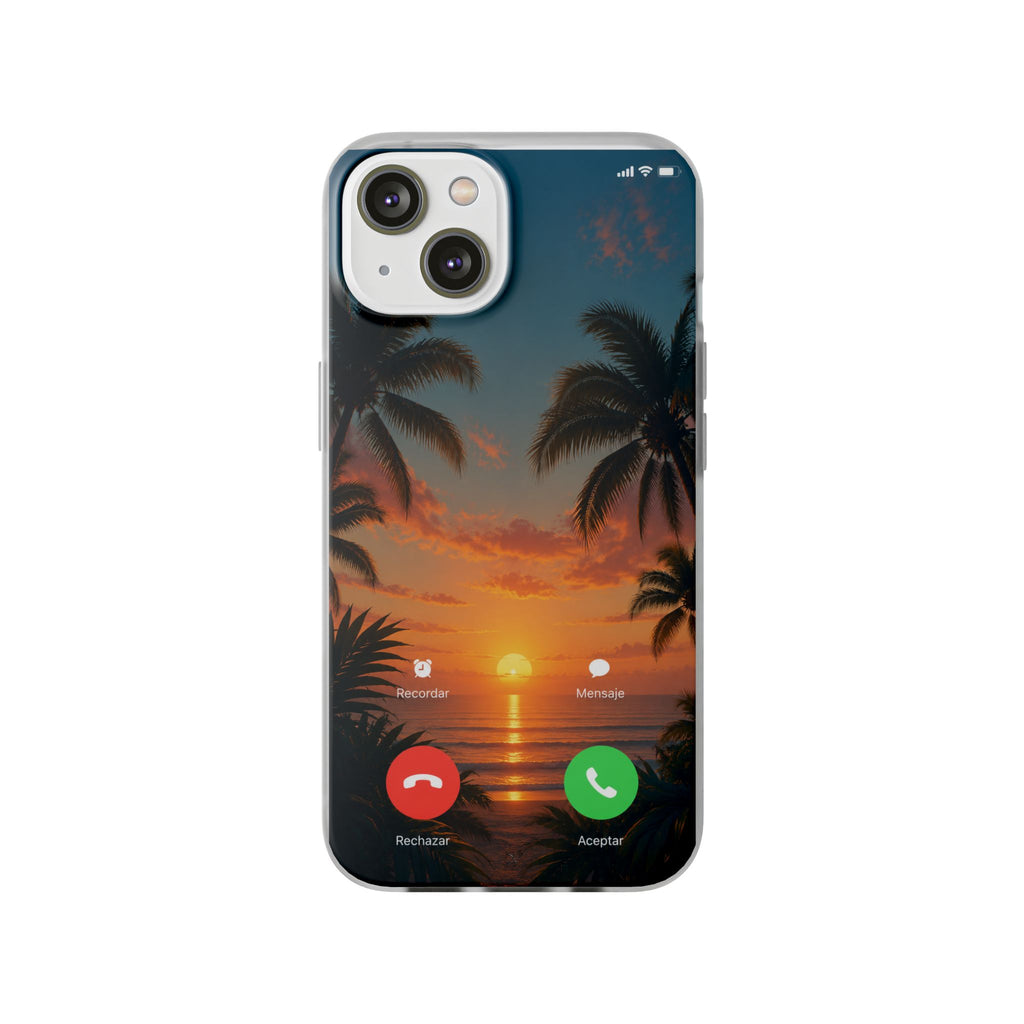 Funda Móvil Llamada Atardecer Tropical | Detallia