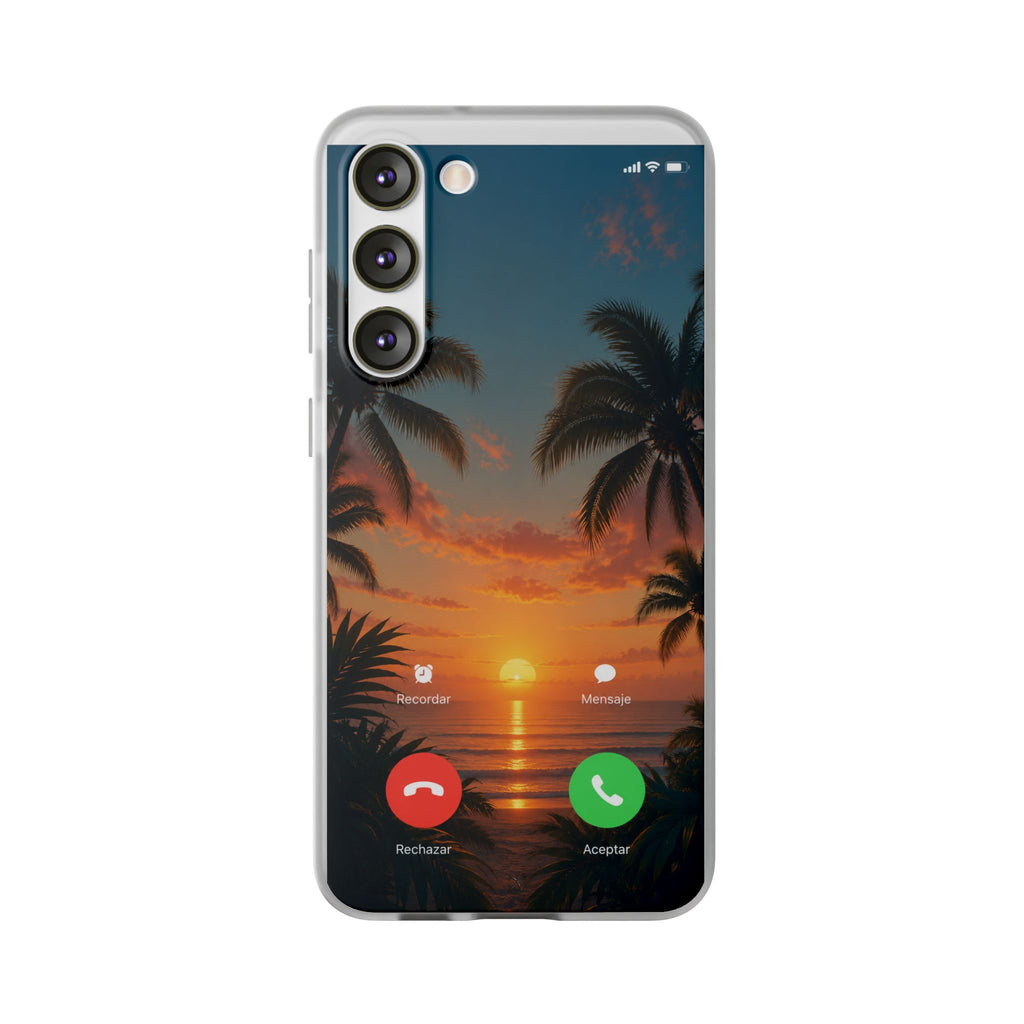 Funda Móvil Llamada Atardecer Tropical | Detallia
