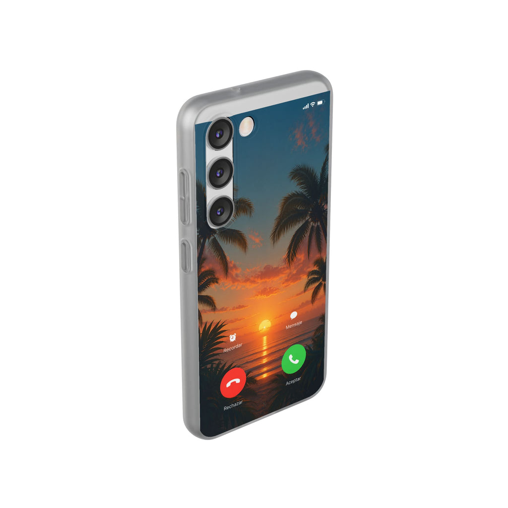 Funda Móvil Llamada Atardecer Tropical | Detallia