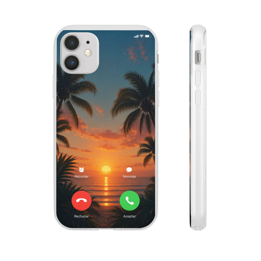 Funda Móvil Llamada Atardecer Tropical | Detallia