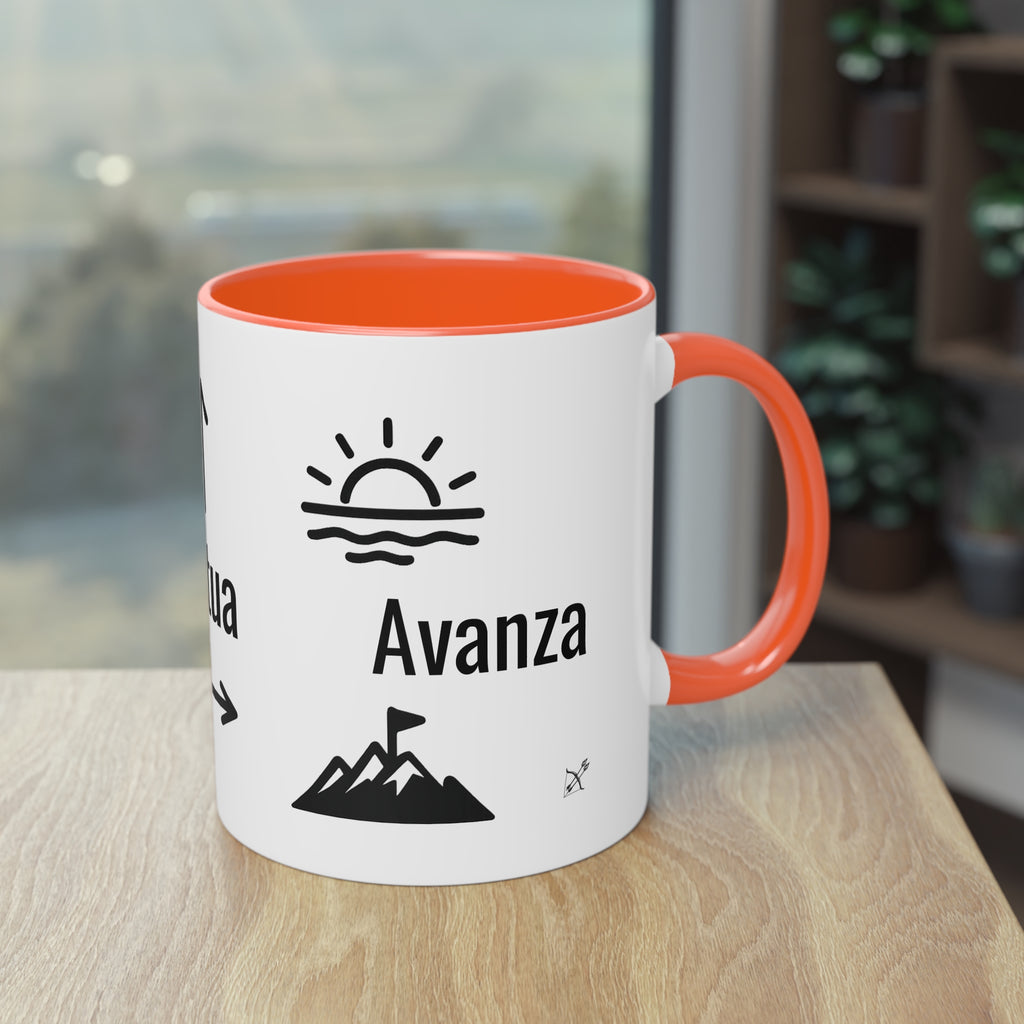 Taza "Acepta, Actúa, Avanza" | Detallia