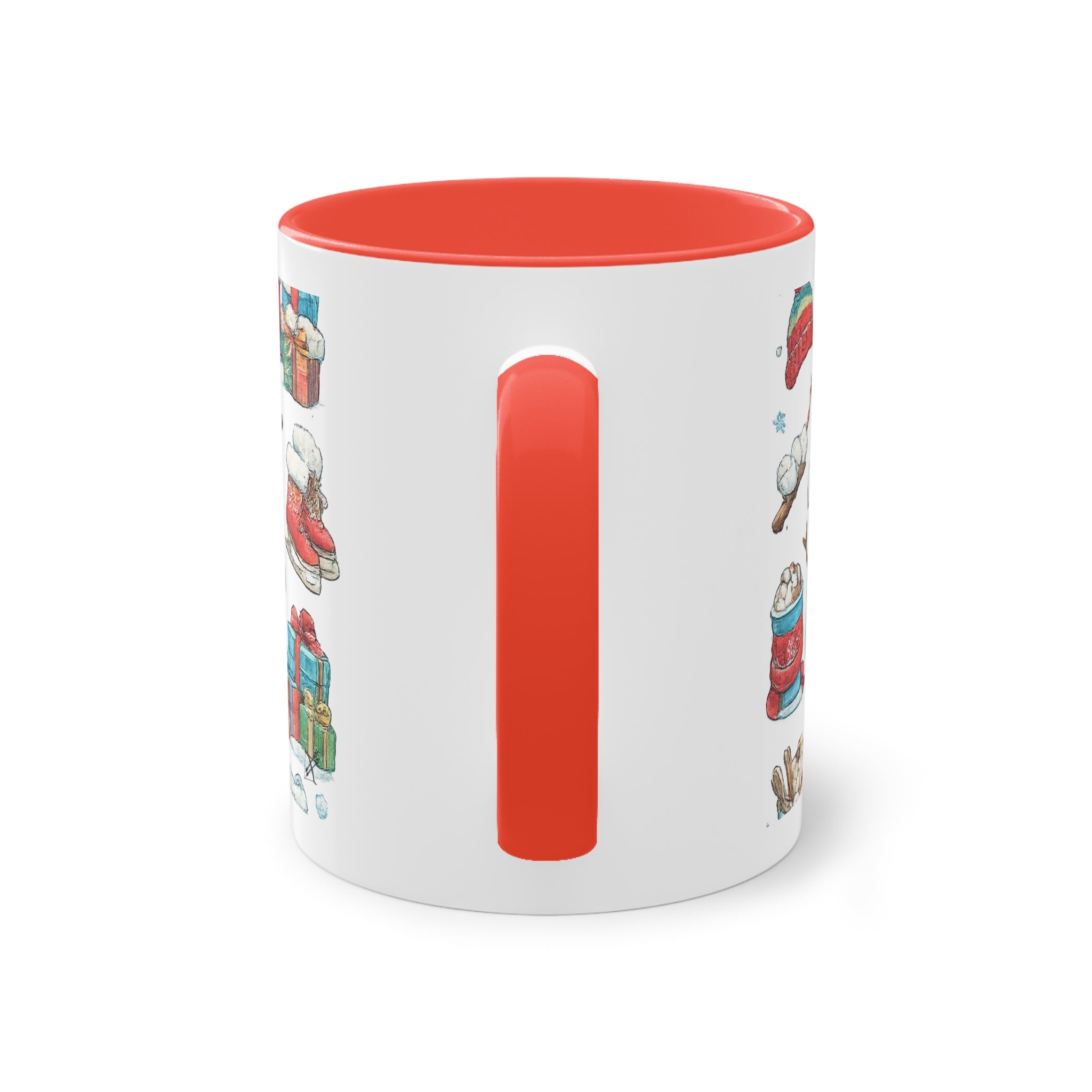 Taza Bicolor "Hello Winter" | Diseño Invernal Acuarela | Detallia