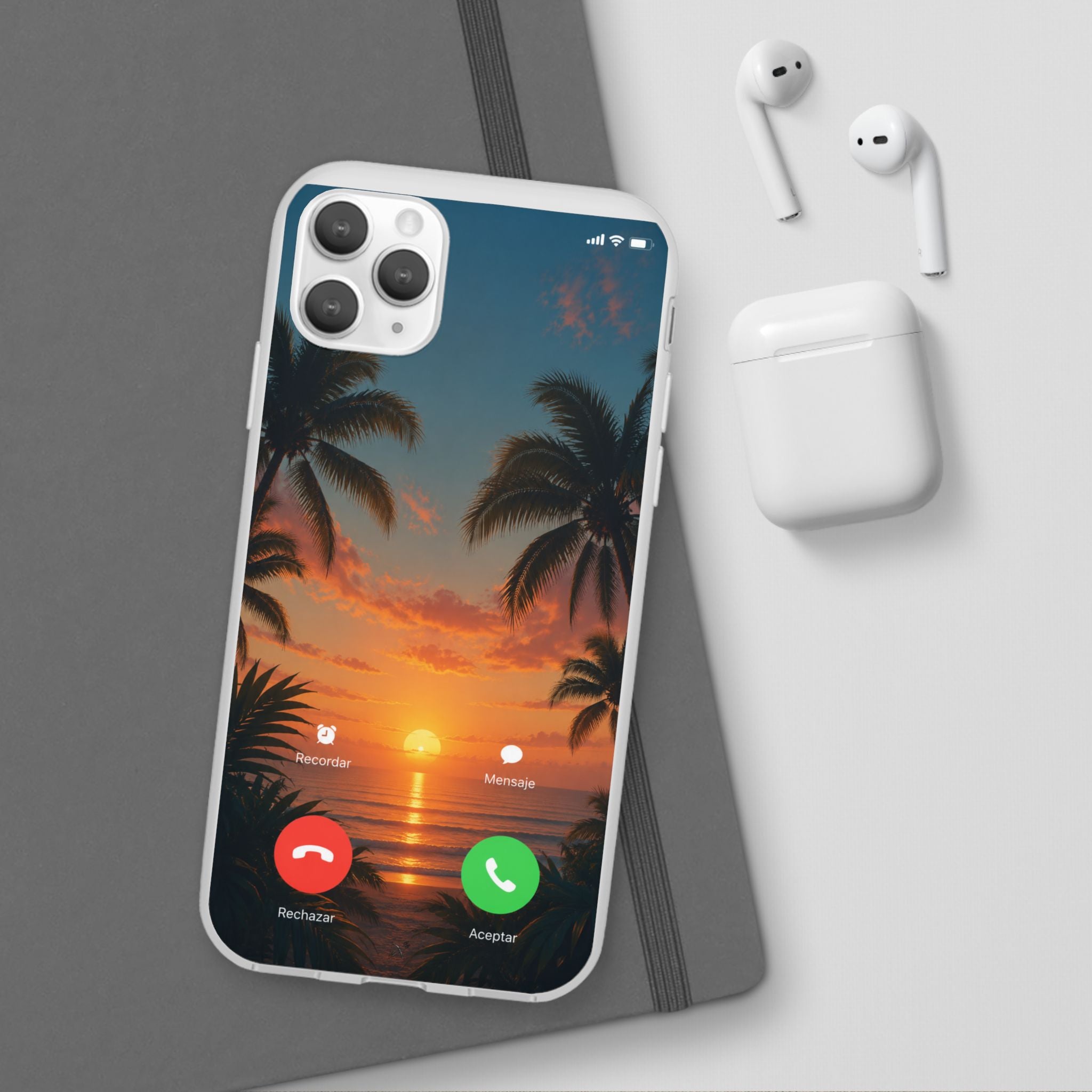 Funda Móvil Llamada Atardecer Tropical | Detallia