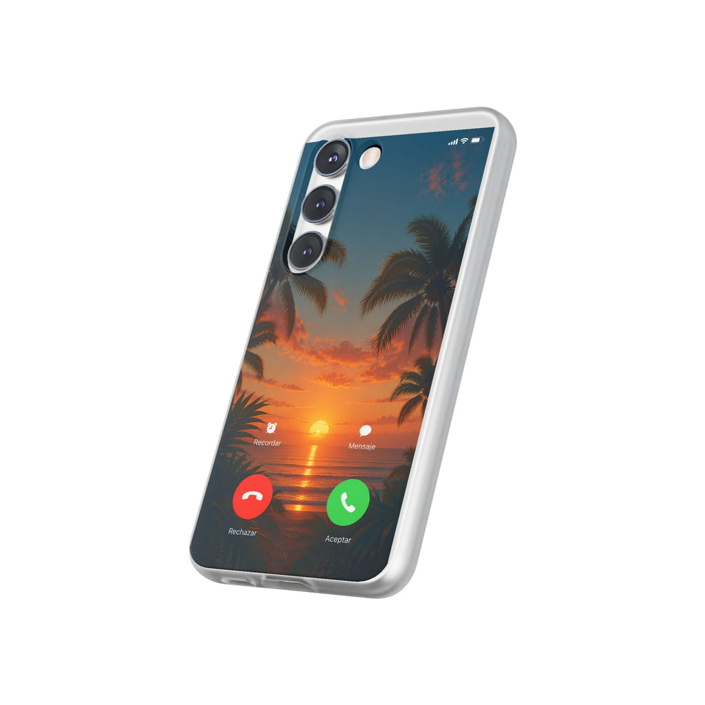 Funda Móvil Llamada Atardecer Tropical | Detallia