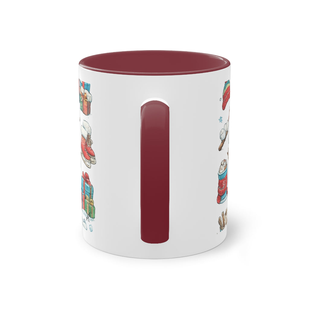 Taza Bicolor "Hello Winter" | Diseño Invernal Acuarela | Detallia
