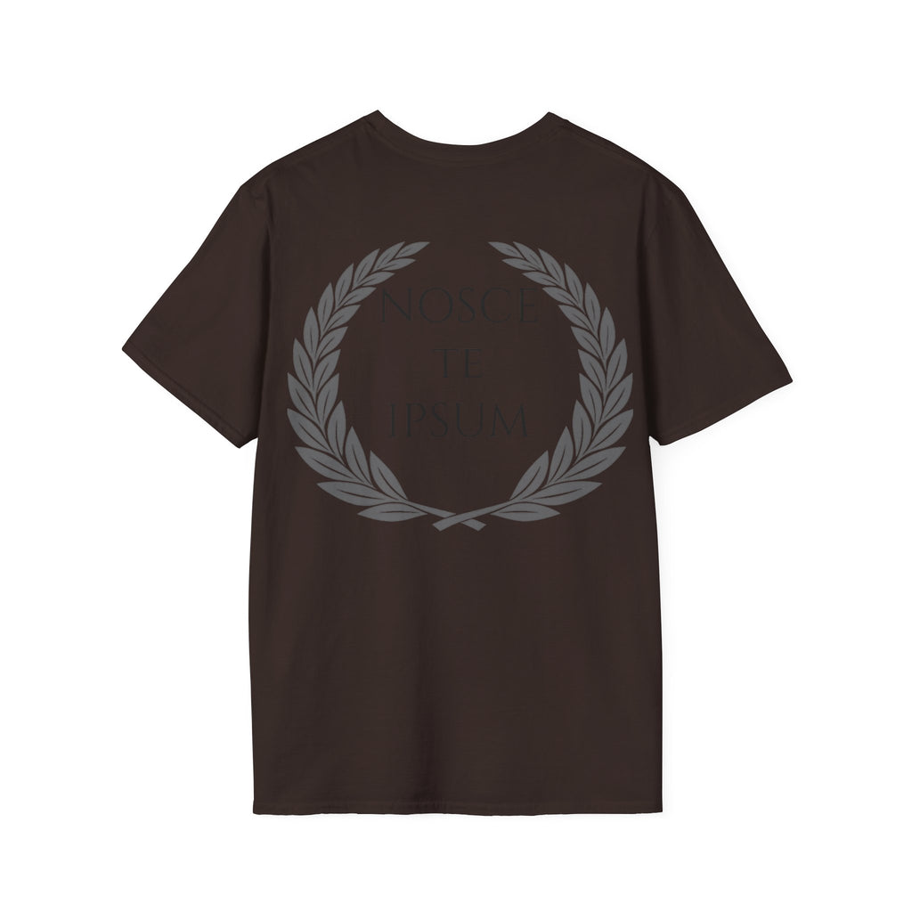Camiseta Estoica "Nosce Te Ipsum" | Diseño Clásico con Corona de Laurel | Detallia