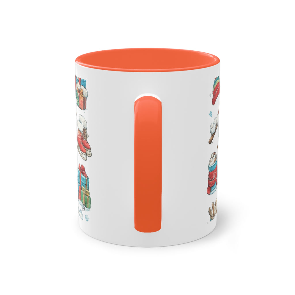 Taza Bicolor "Hello Winter" | Diseño Invernal Acuarela | Detallia