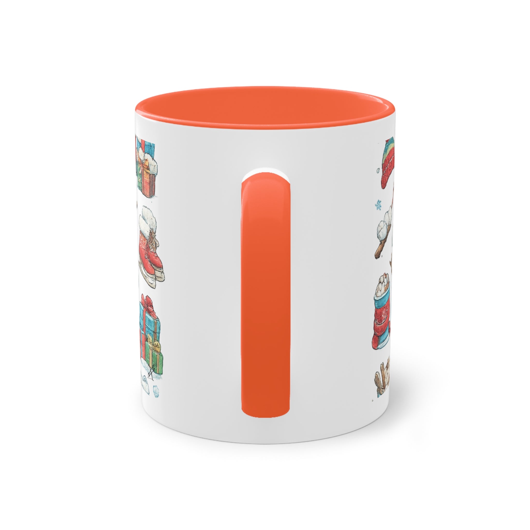 Taza Bicolor "Hello Winter" | Diseño Invernal Acuarela | Detallia