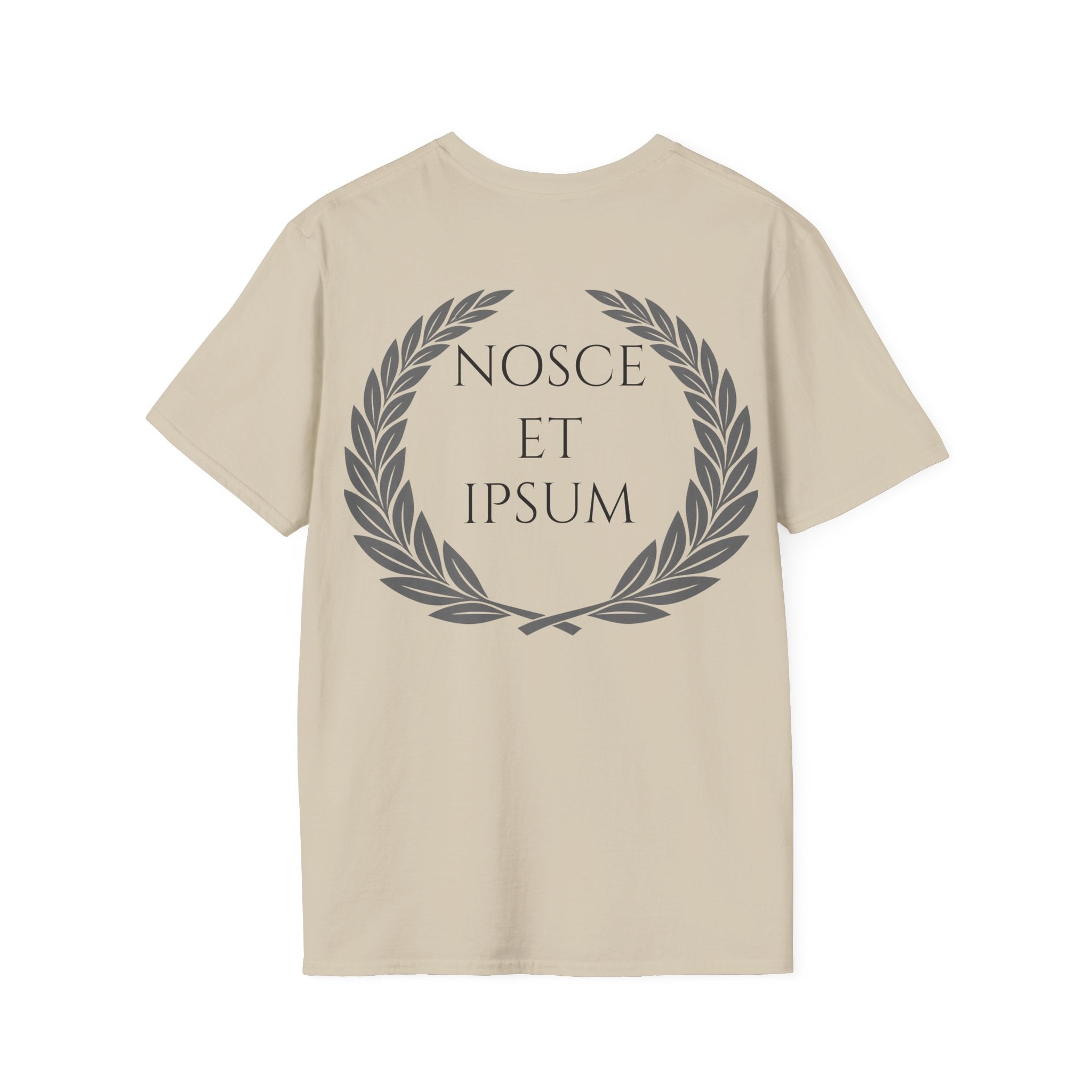 Camiseta Estoica "Nosce Te Ipsum" | Diseño Clásico con Corona de Laurel | Detallia