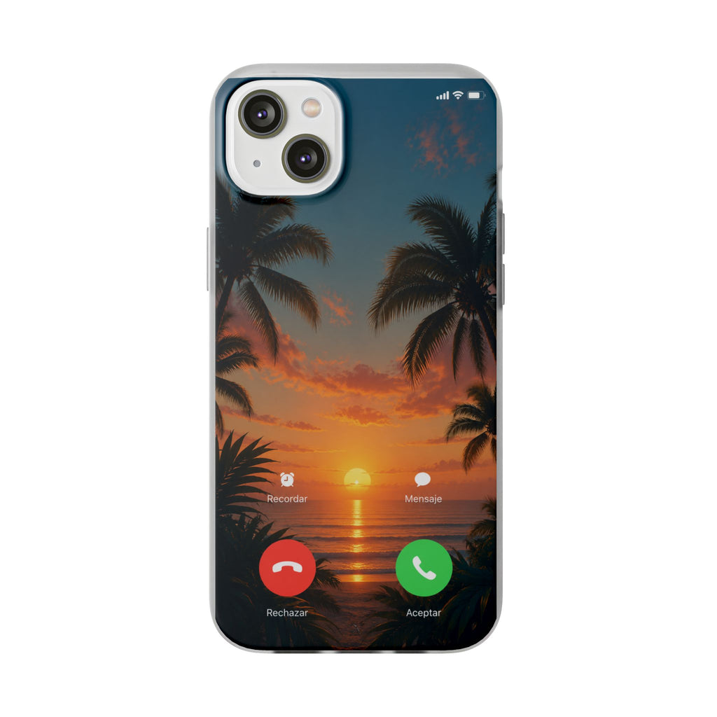 Funda Móvil Llamada Atardecer Tropical | Detallia