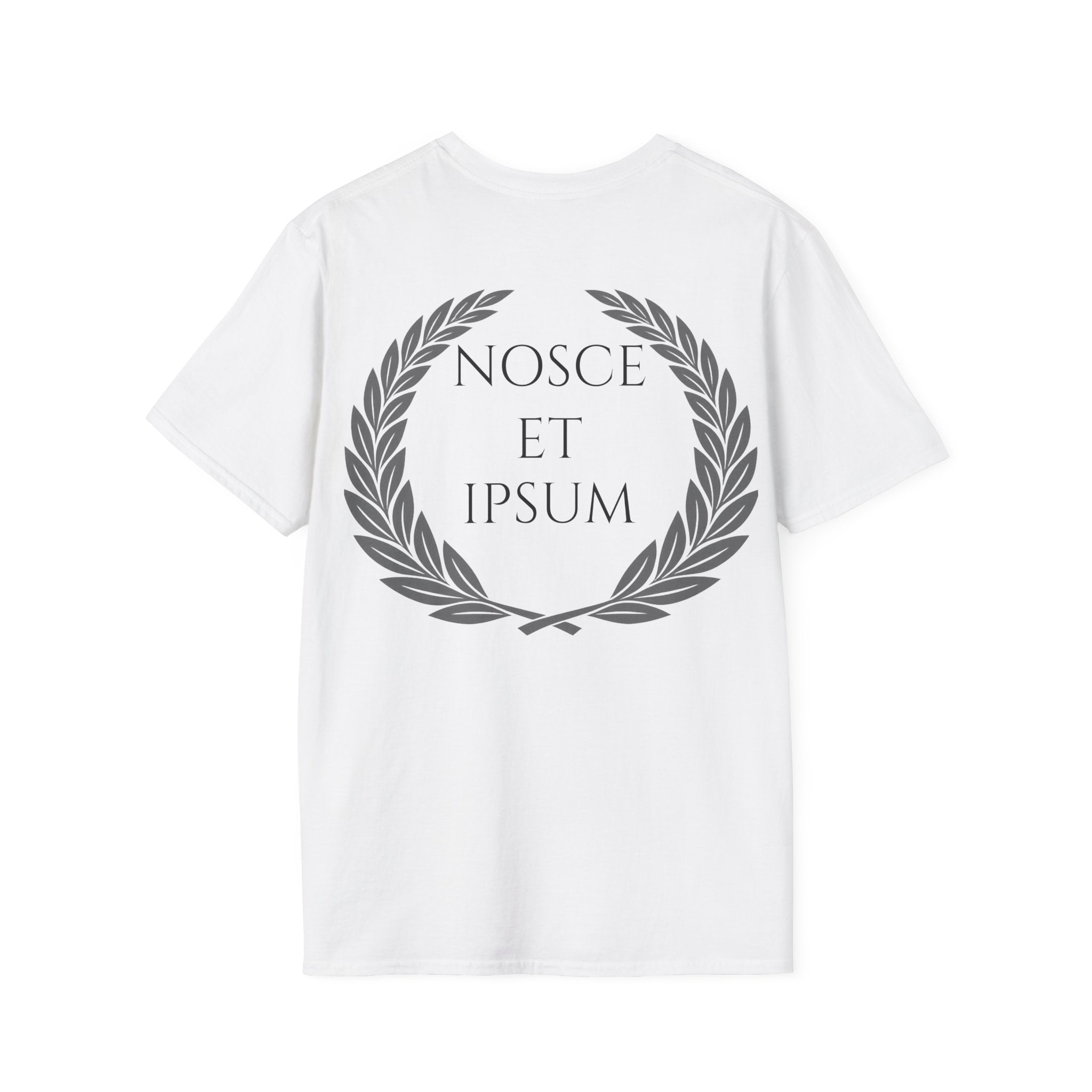 Camiseta Estoica "Nosce Te Ipsum" | Diseño Clásico con Corona de Laurel | Detallia