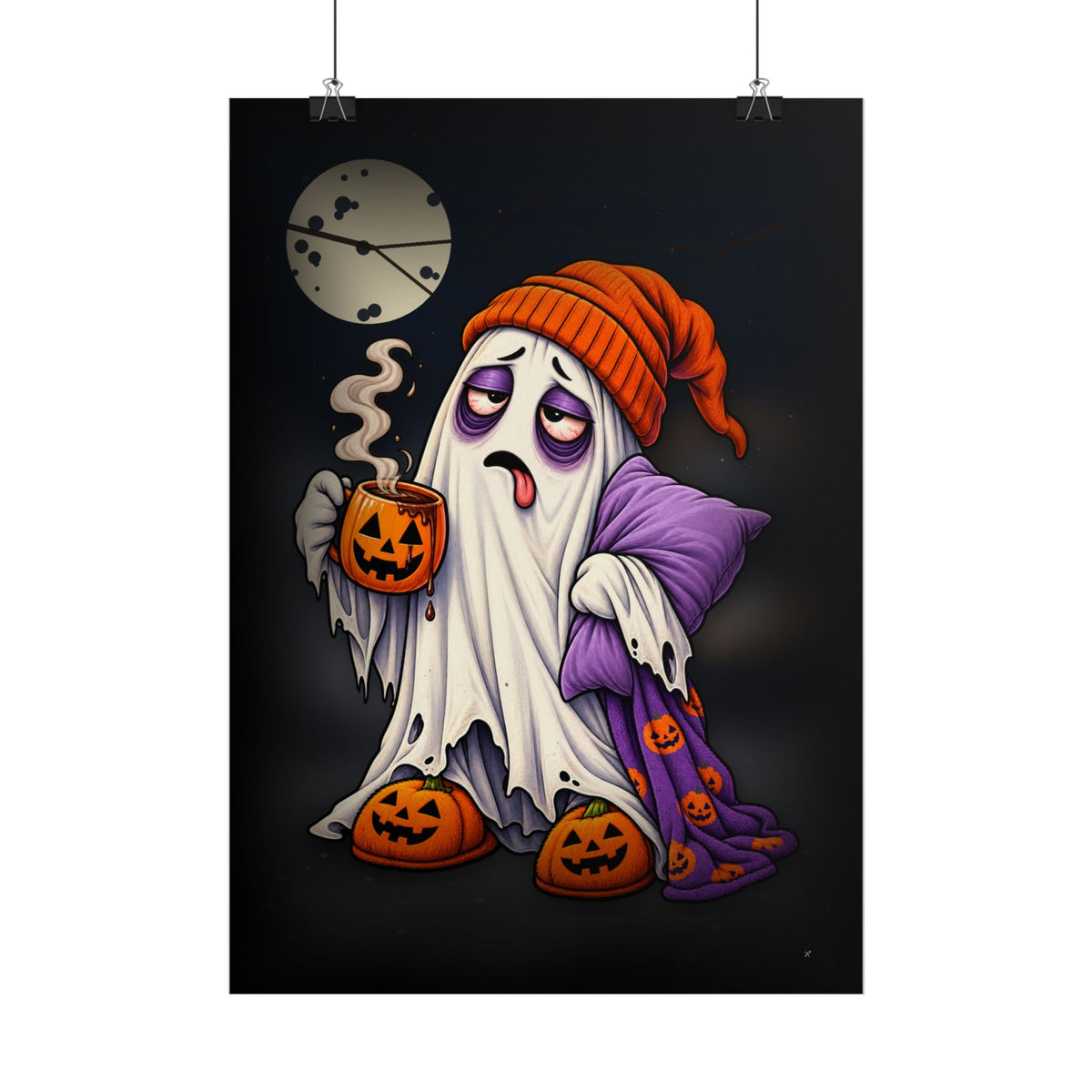 Póster Fantasma Dormilón de Halloween | Detallia