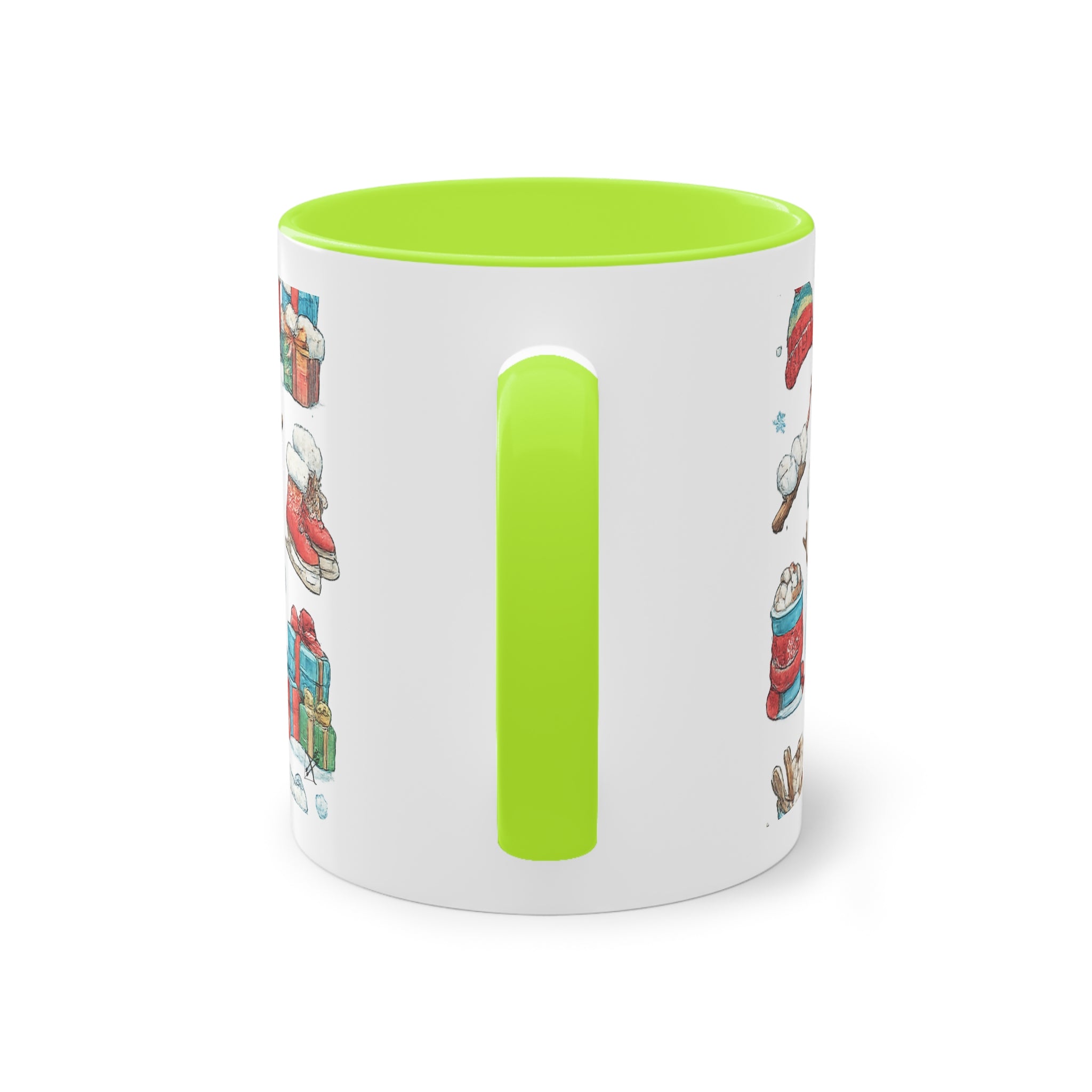 Taza Bicolor "Hello Winter" | Diseño Invernal Acuarela | Detallia