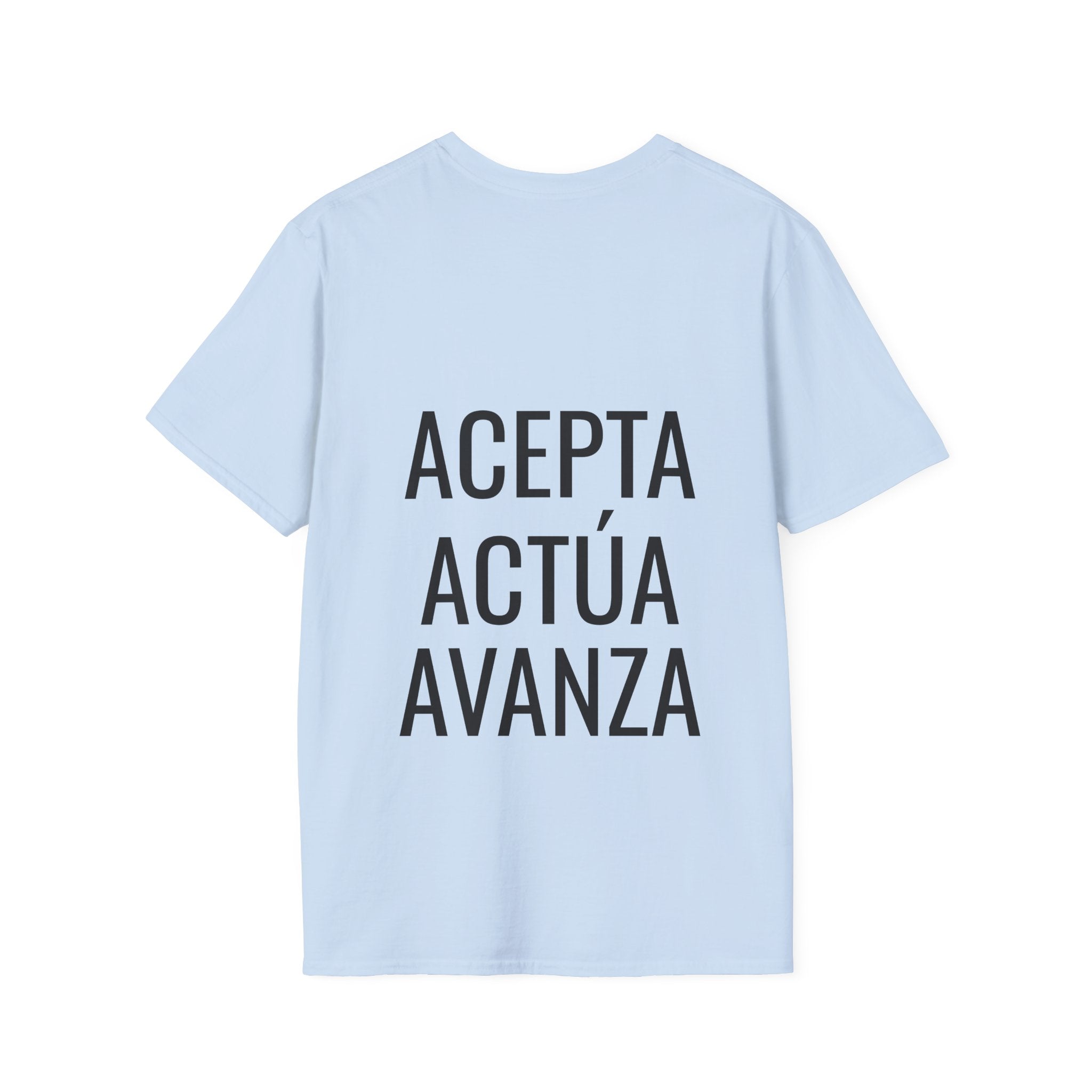 Camiseta "Acepta, Actúa, Avanza" | Detallia
