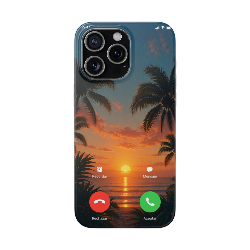 Funda Móvil Llamada Atardecer Tropical | Detallia