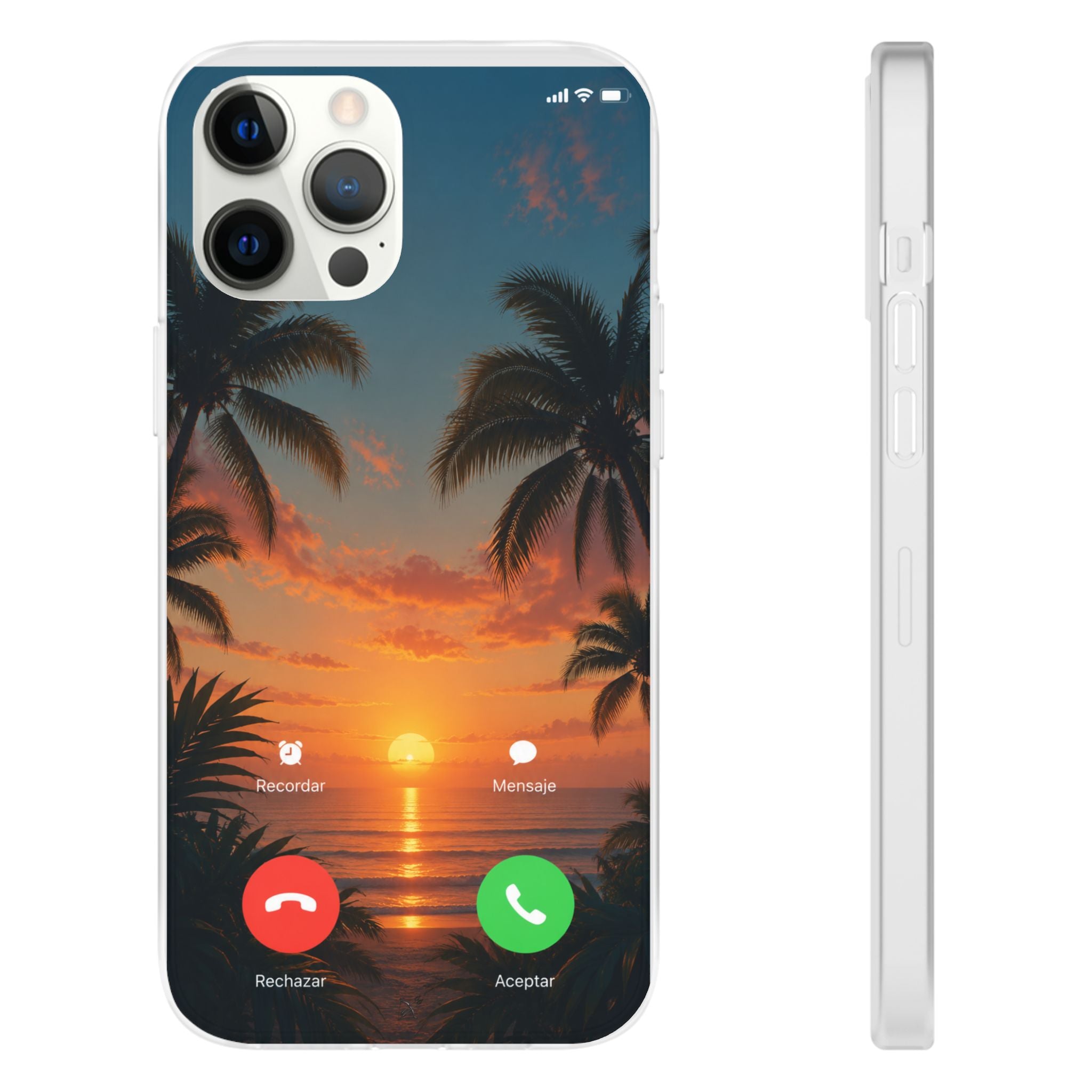 Funda Móvil Llamada Atardecer Tropical | Detallia