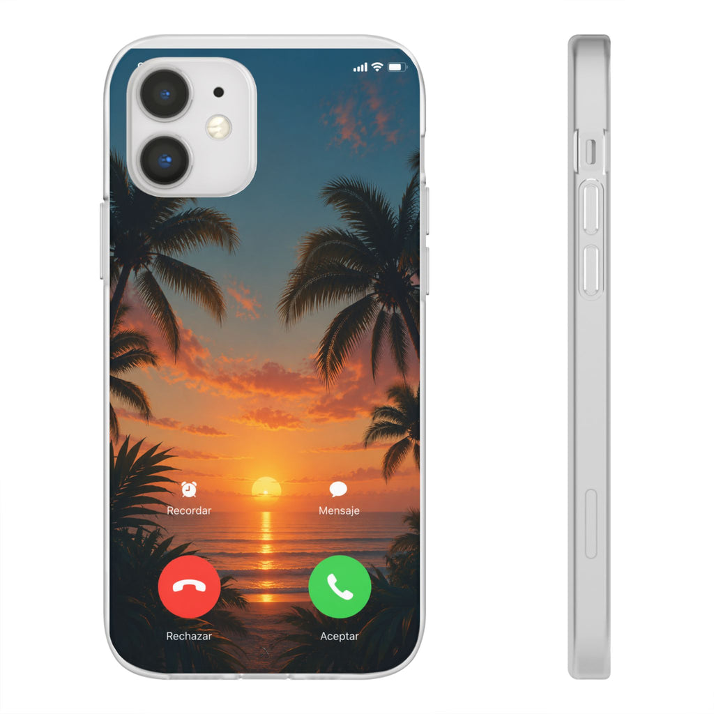 Funda Móvil Llamada Atardecer Tropical | Detallia
