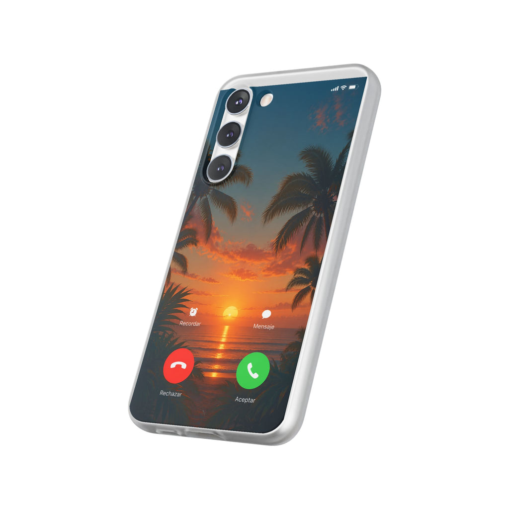 Funda Móvil Llamada Atardecer Tropical | Detallia