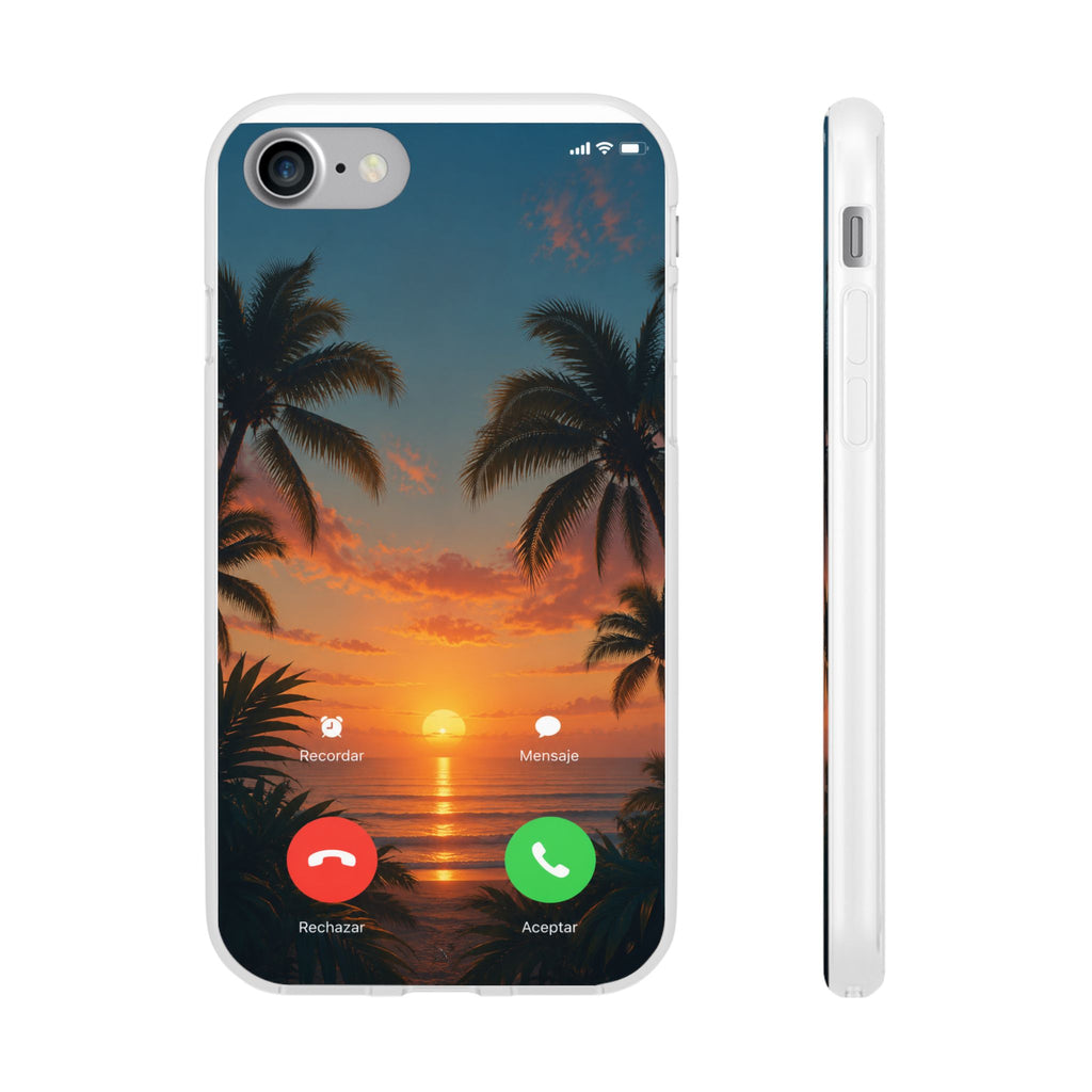 Funda Móvil Llamada Atardecer Tropical | Detallia